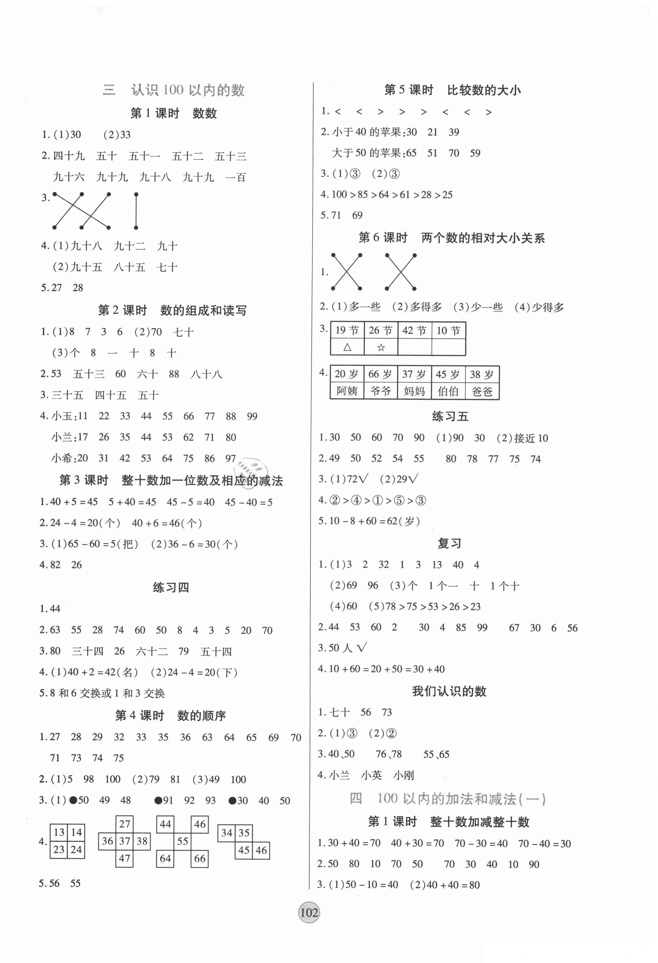 2021年云顶课堂一年级数学下册苏教版 第2页