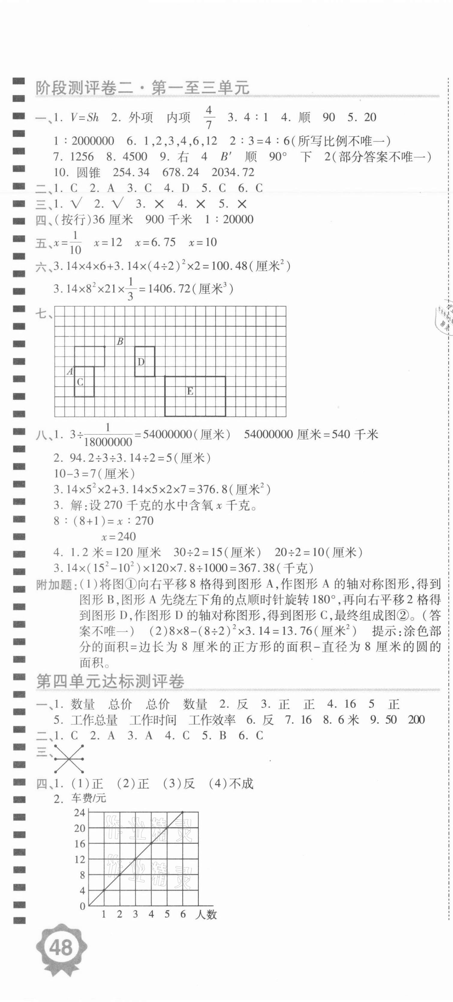 2021年期末100分沖刺卷六年級(jí)數(shù)學(xué)下冊(cè)北師大版 第4頁(yè)