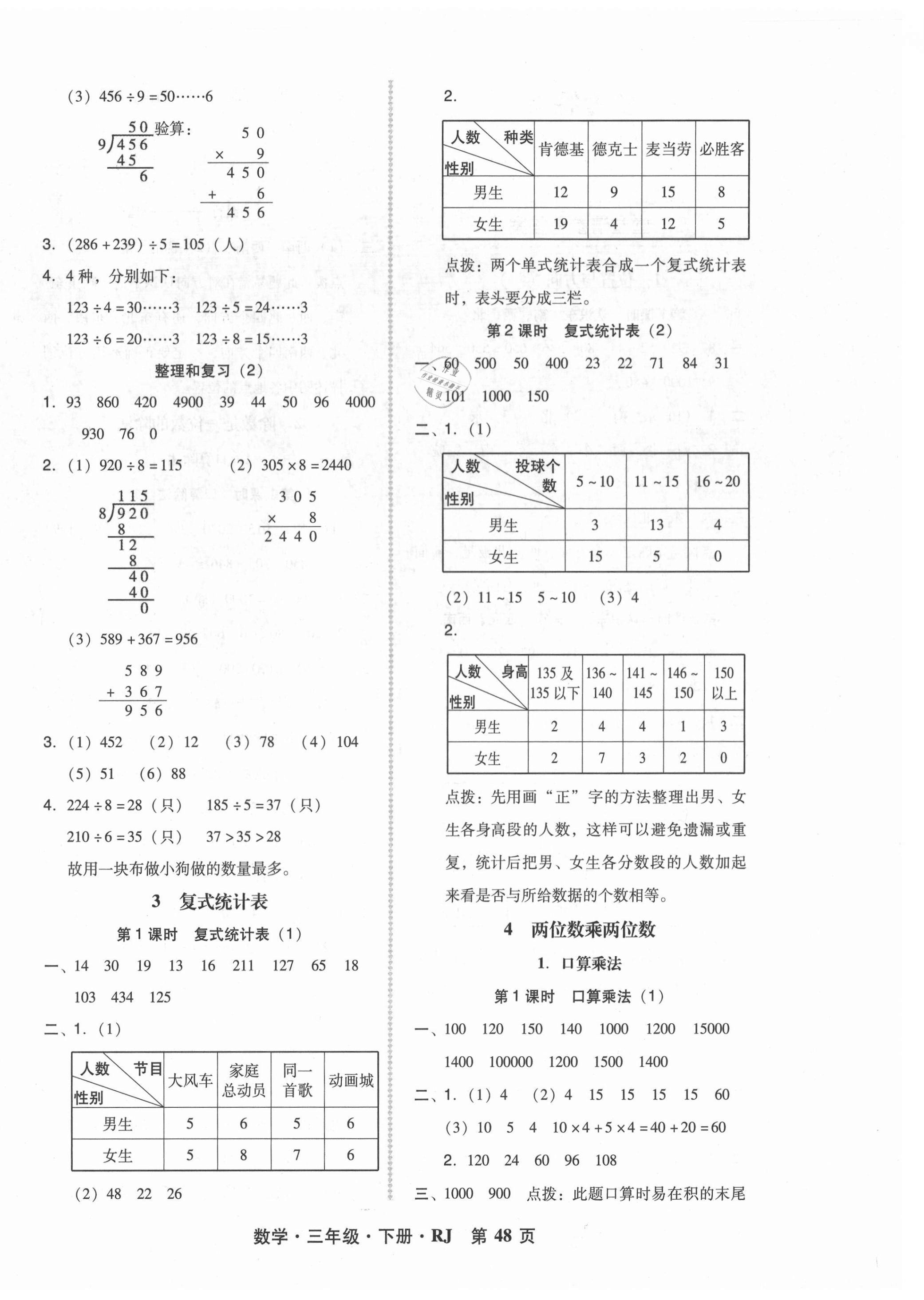 2021年?duì)钤蝗掏黄茖?dǎo)練測(cè)三年級(jí)數(shù)學(xué)下冊(cè)人教版 第4頁(yè)