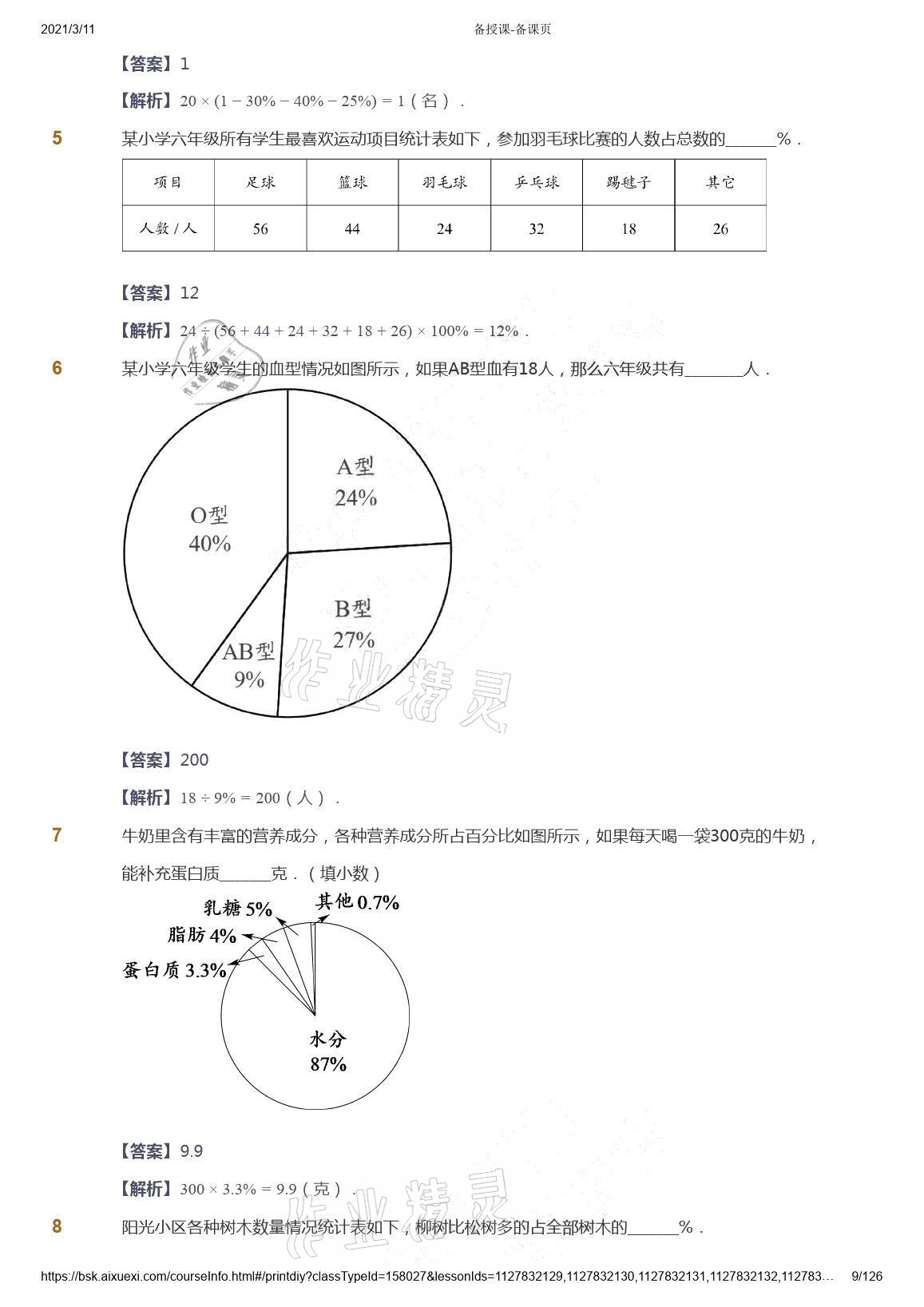 2021年愛學(xué)習(xí)數(shù)學(xué)六年級(jí)下冊蘇教版能力提高體系首都師范大學(xué)出版社 參考答案第9頁