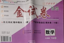 2021年金試卷八年級數(shù)學(xué)下冊浙教版寧波專版天津科學(xué)技術(shù)出版社