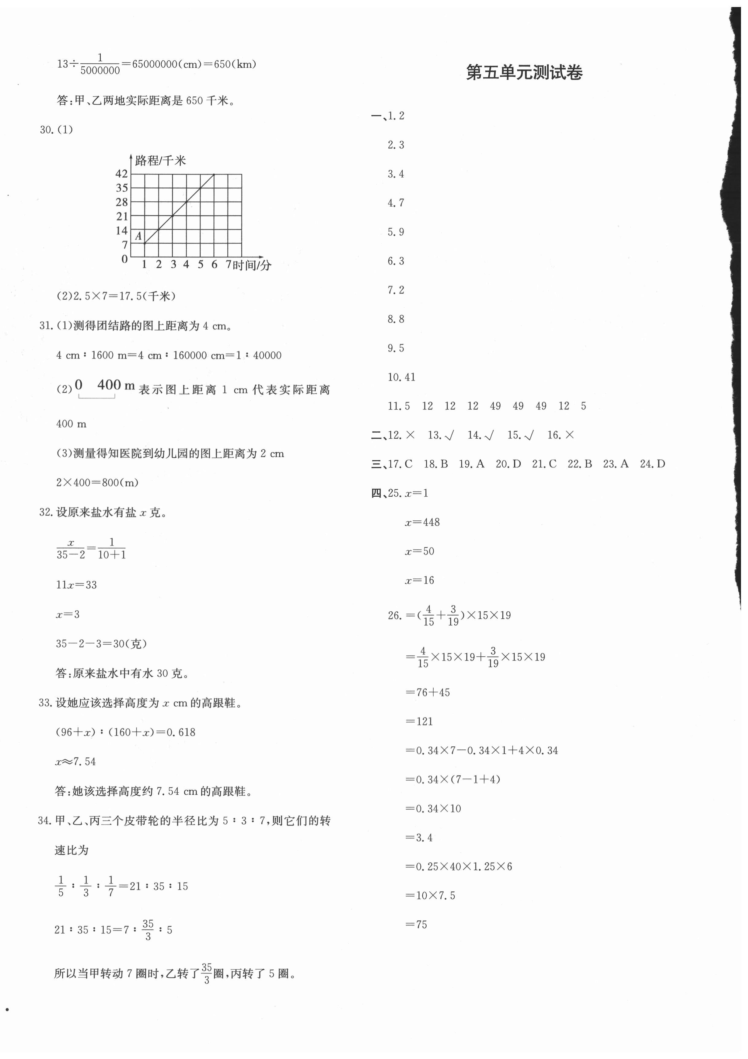 2021年云南省小學(xué)信息卷六年級(jí)數(shù)學(xué)下冊(cè)人教版 第4頁