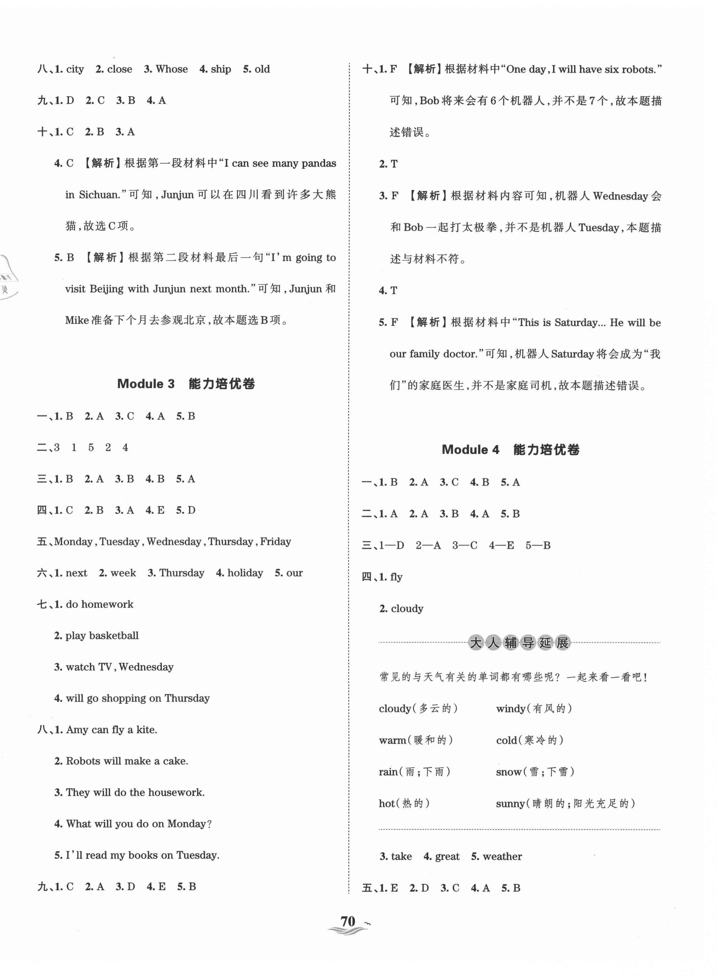 2021年王朝霞培优100分四年级英语下册外研版 第2页