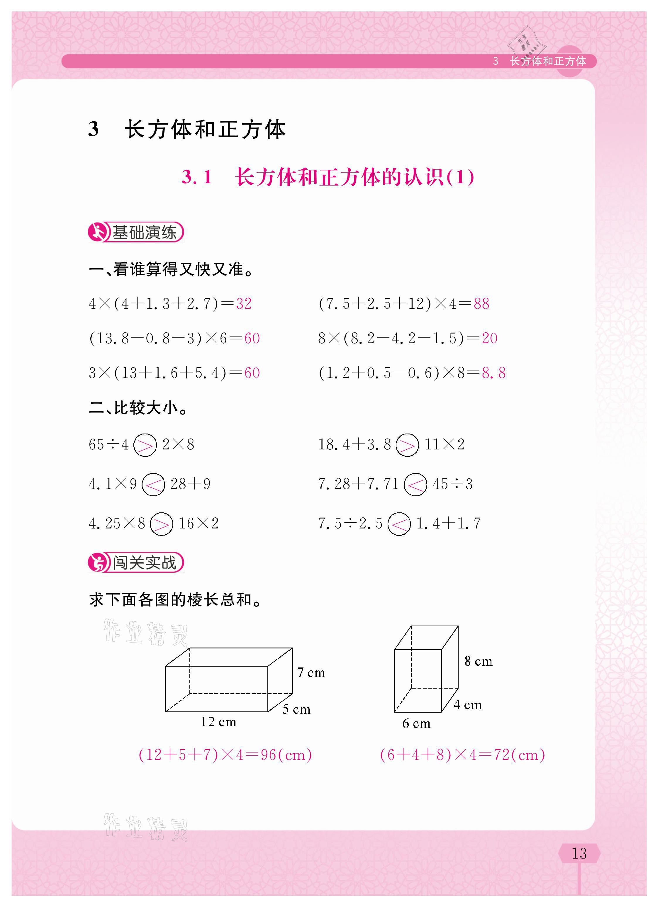 2021年超級(jí)神算手五年級(jí)下冊(cè)人教版 參考答案第13頁(yè)