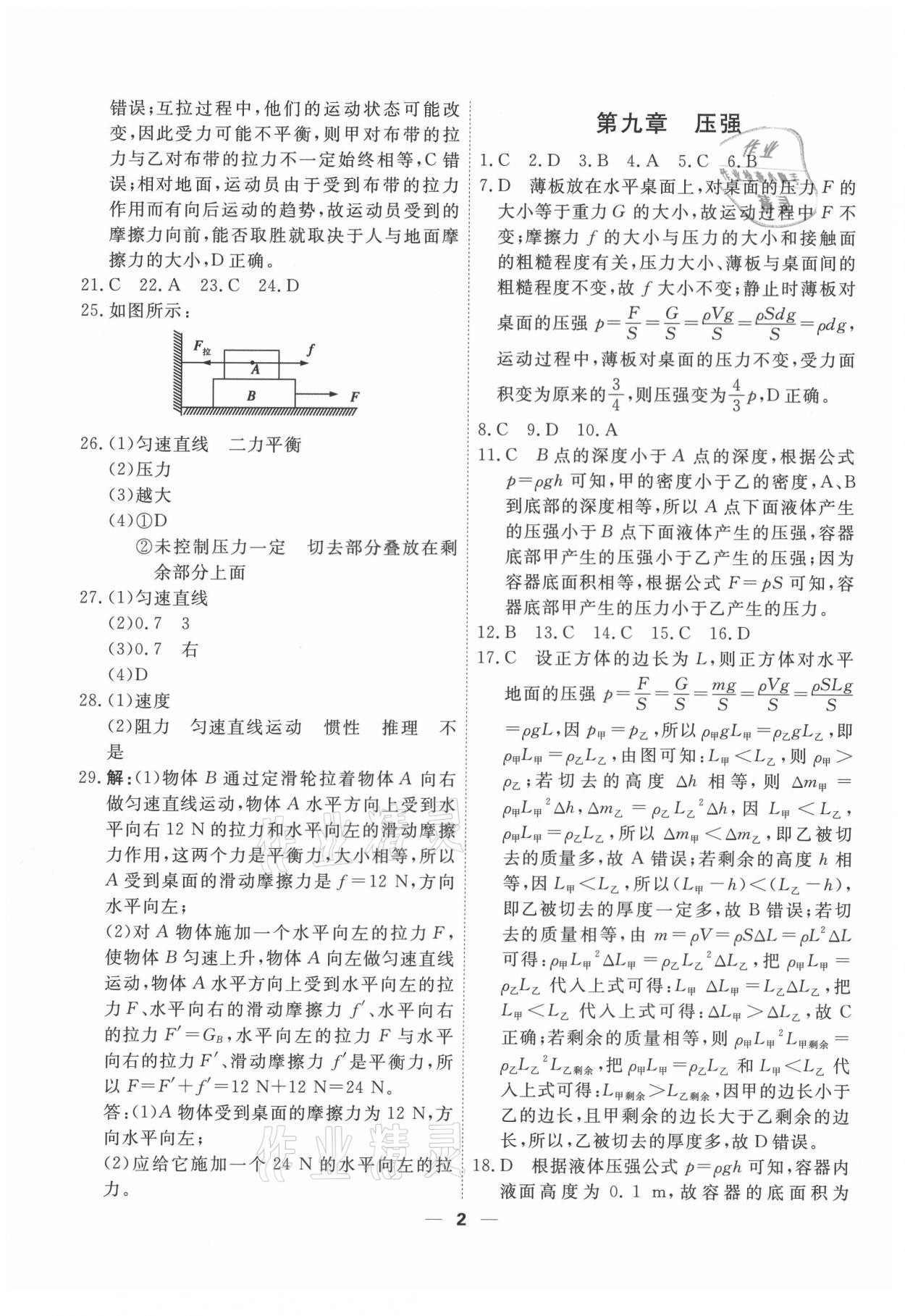 2021年一飛沖天小復(fù)習(xí)八年級物理下冊人教版 第2頁