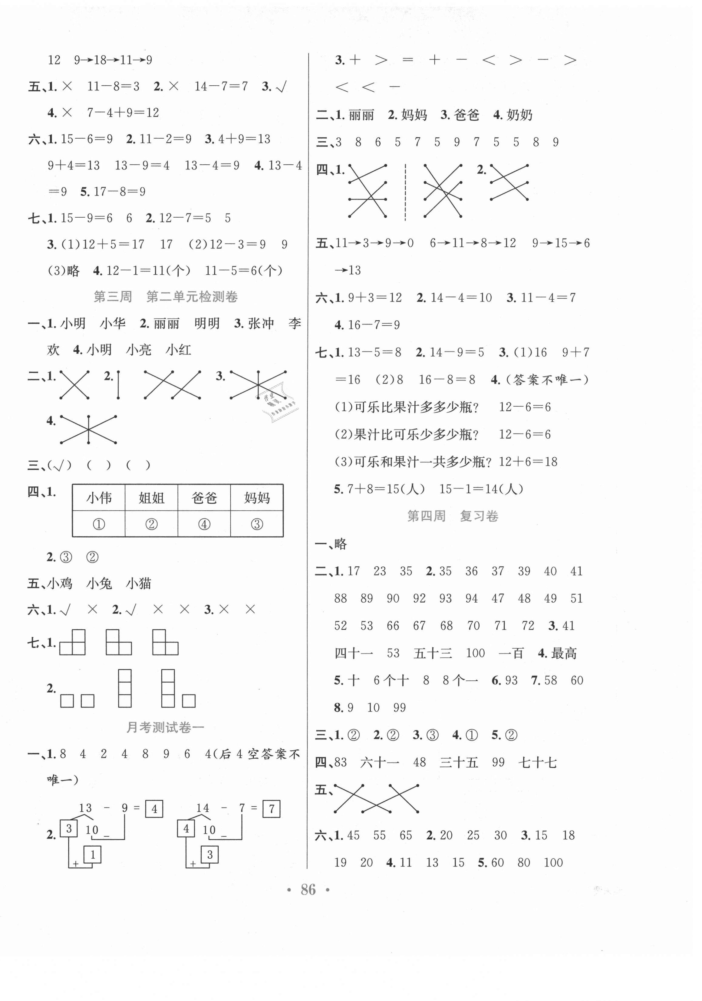 2021年百校聯(lián)盟金考卷一年級數(shù)學(xué)下冊北師大版 第2頁