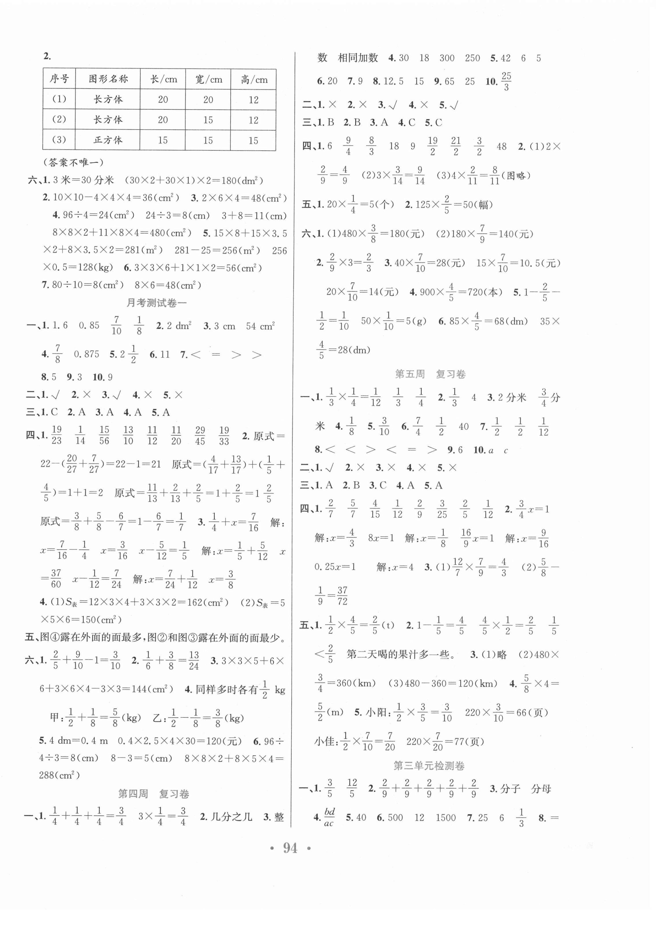 2021年百校聯(lián)盟金考卷五年級(jí)數(shù)學(xué)下冊(cè)北師大版 第2頁(yè)