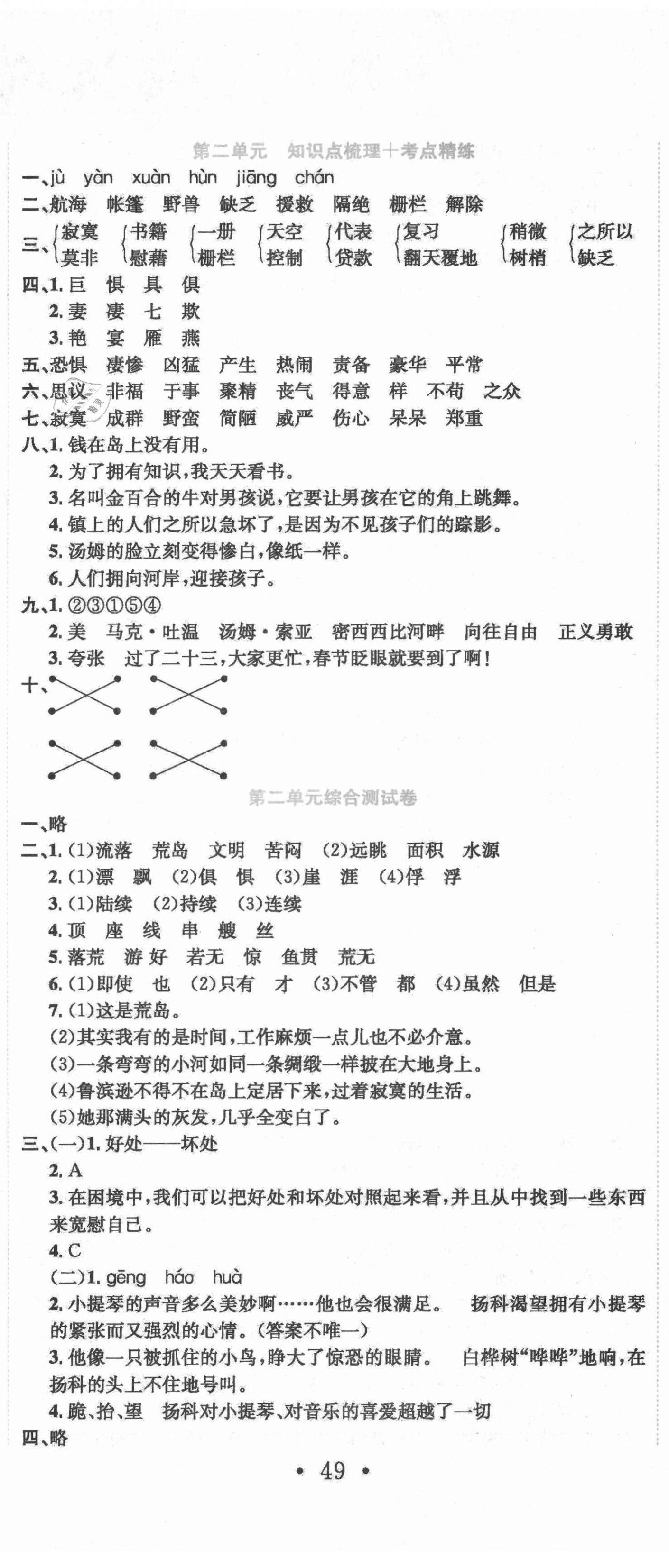 2021年状元点金卷六年级语文下册人教版 第2页