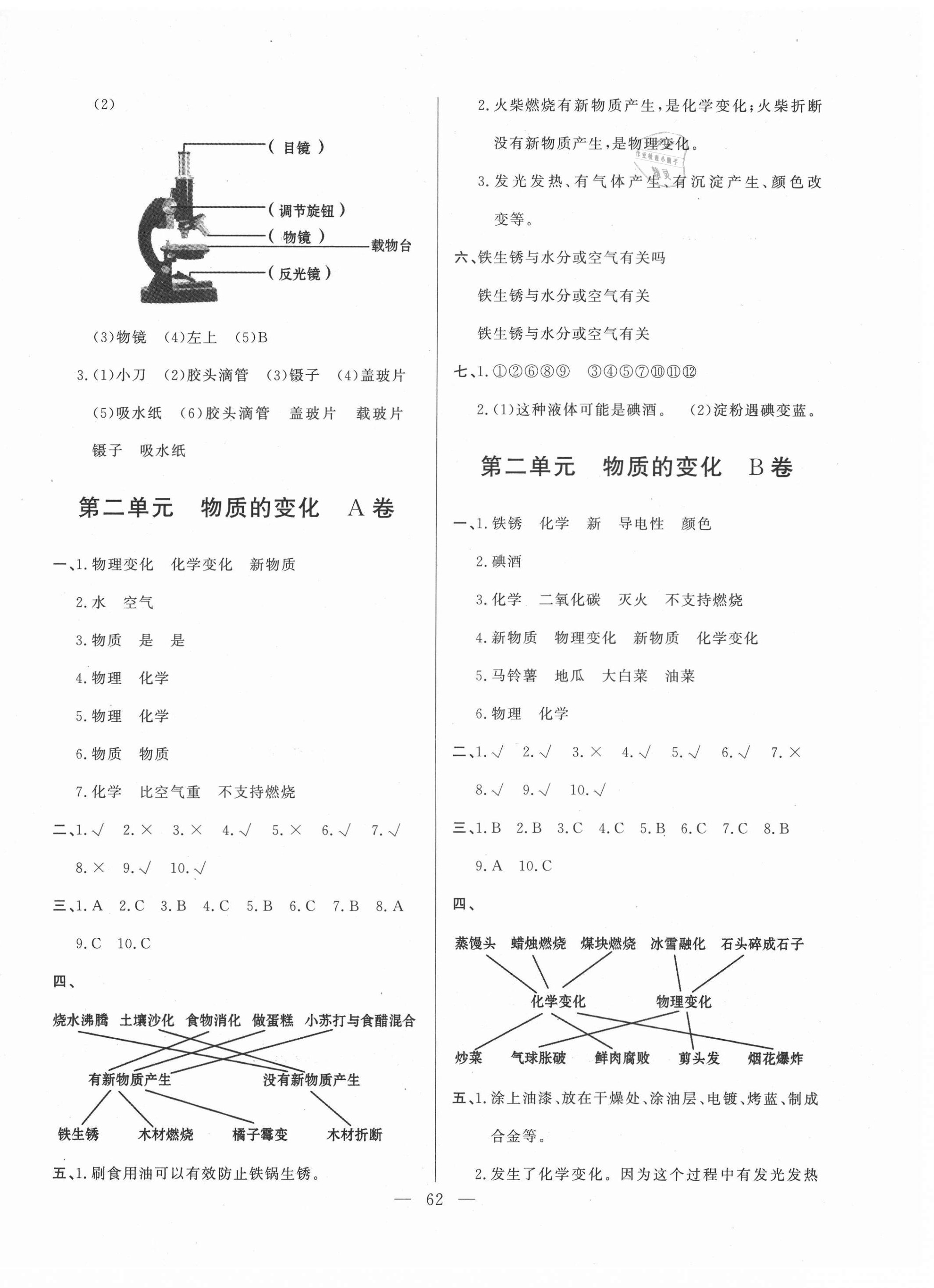 2021年單元測試卷六年級科學下冊青島版山東文藝出版社 第2頁