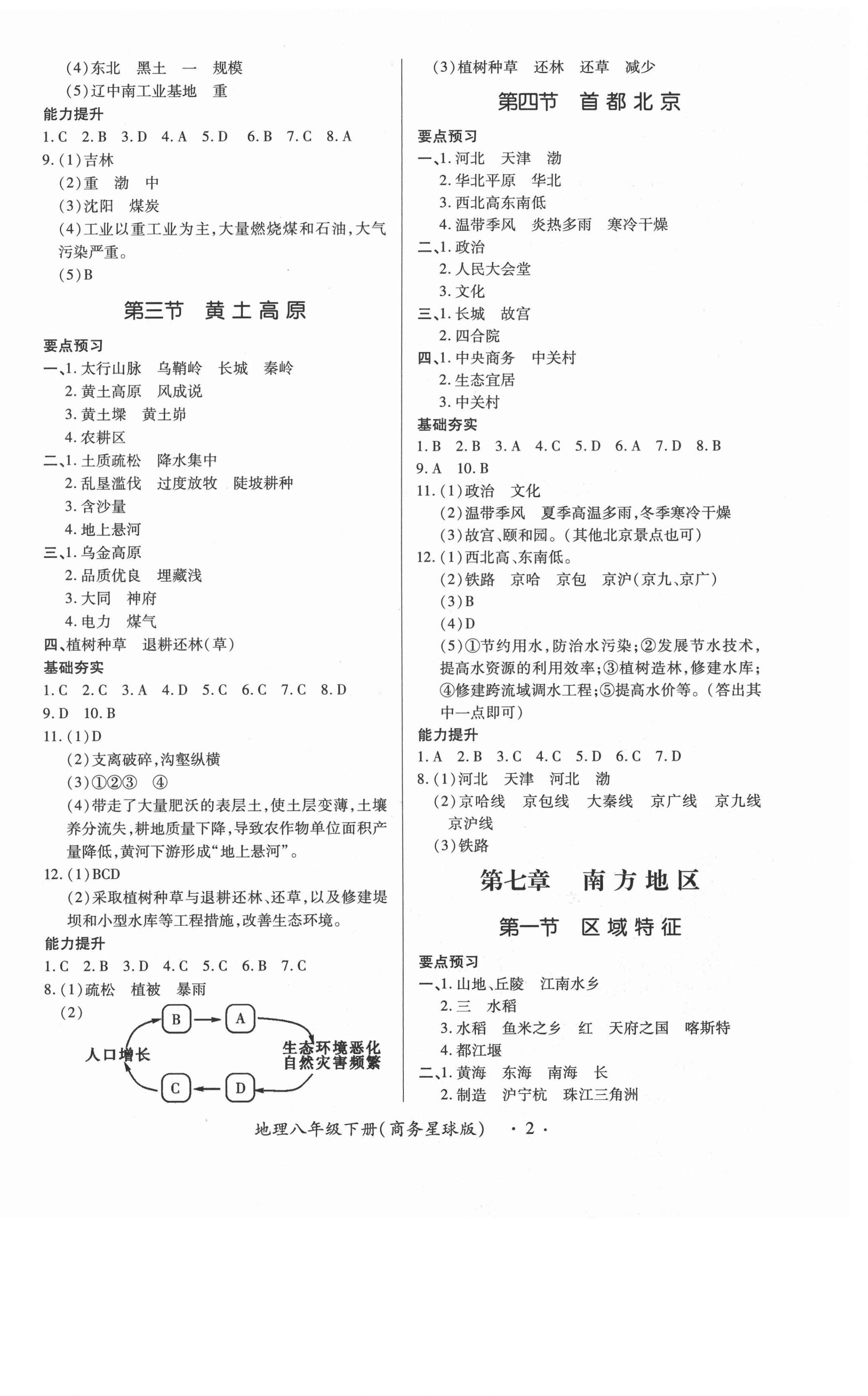 2021年一課一練創(chuàng)新練習(xí)八年級(jí)地理下冊(cè)商務(wù)星球版 第2頁(yè)