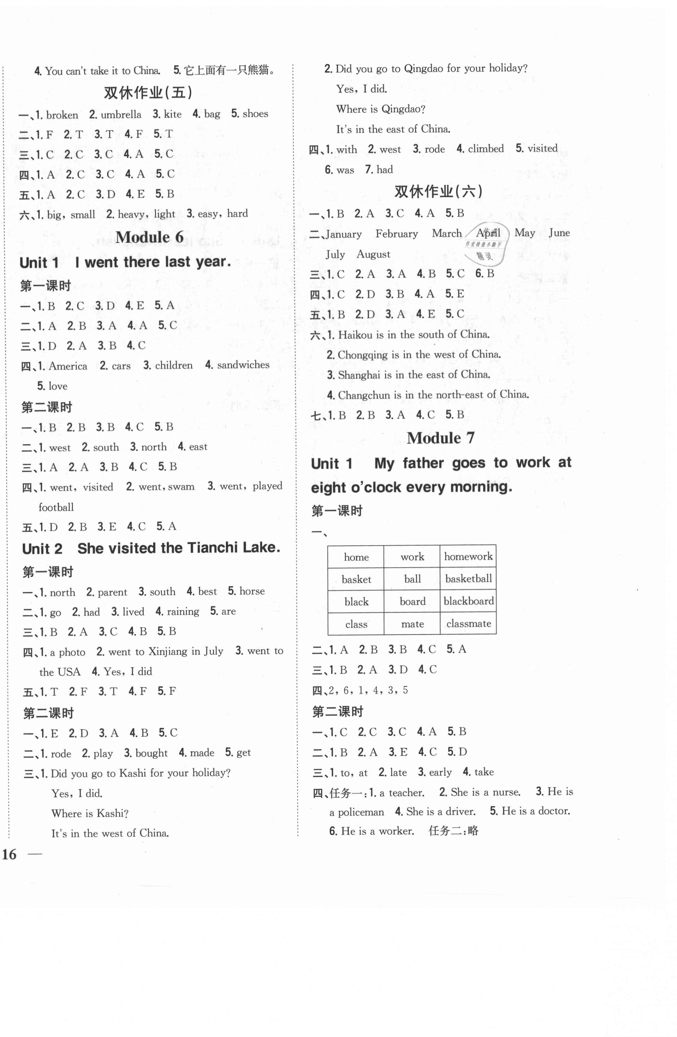 2021年小學題幫五年級英語下冊外研版 第4頁