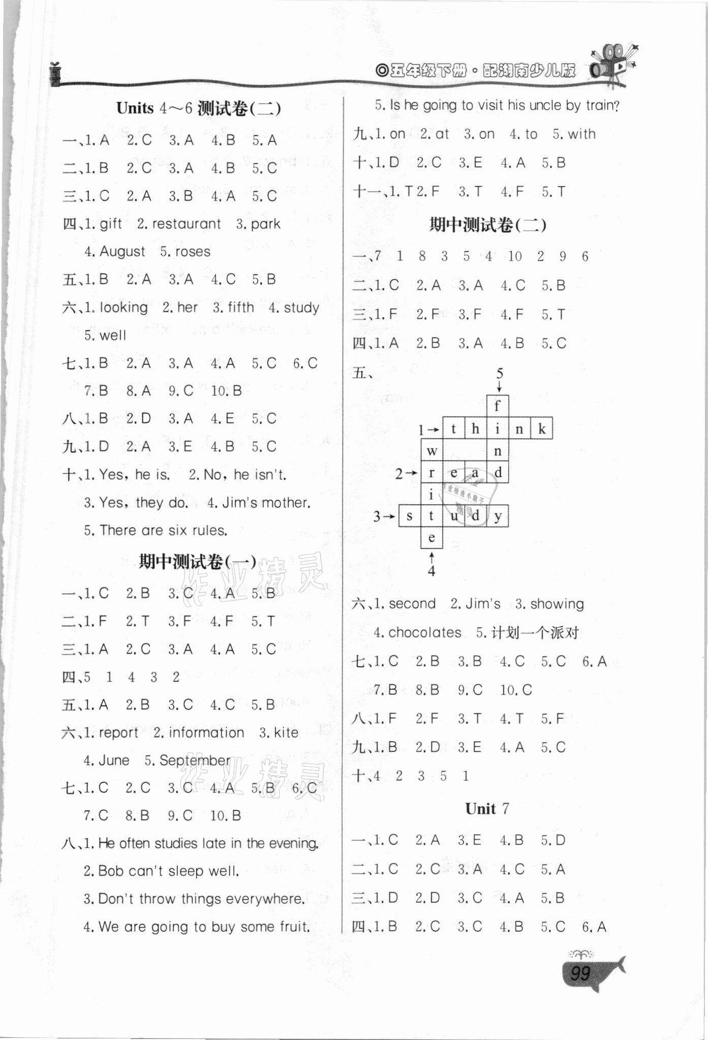 2021年新課堂同步訓(xùn)練五年級(jí)英語下冊(cè)湘少版三起 第3頁(yè)