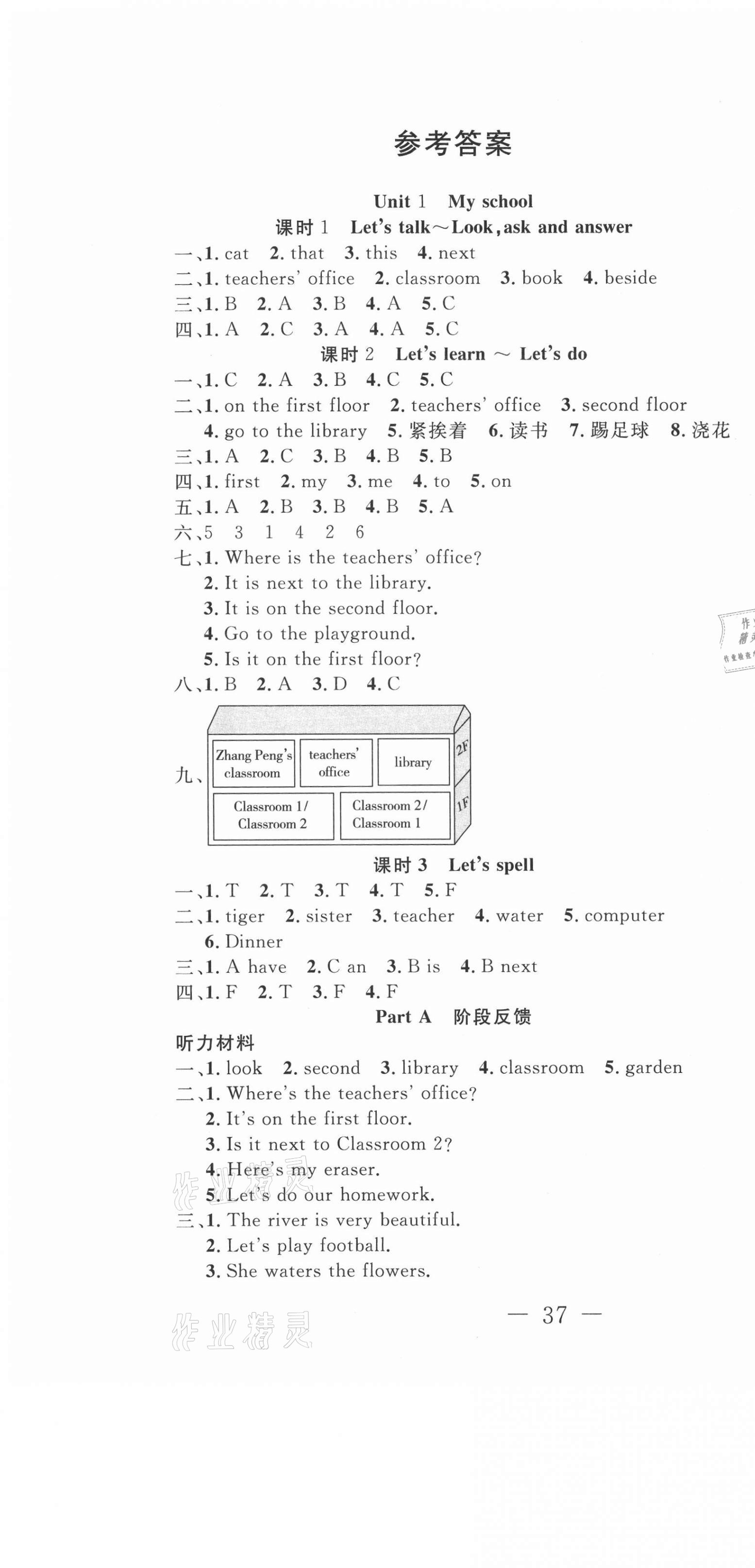 2021年好題好卷天天練四年級英語下冊人教版 第1頁