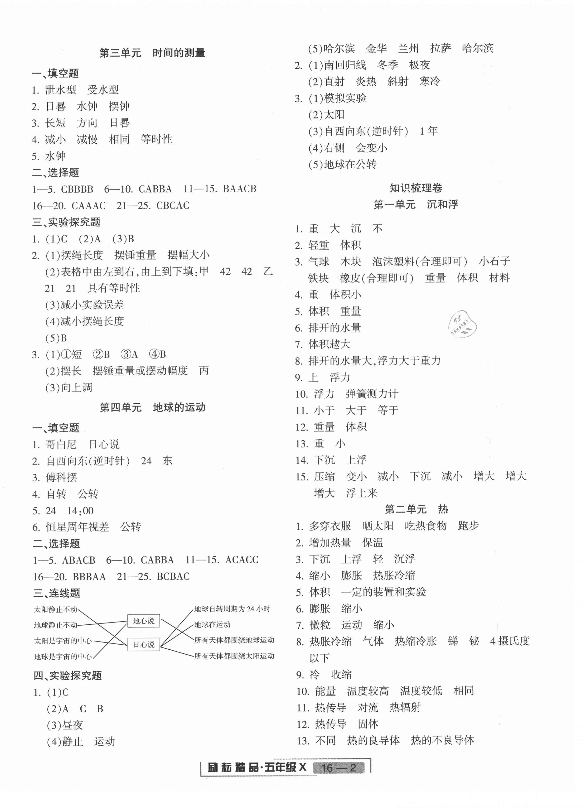 2021年浙江新期末五年級(jí)科學(xué)下冊(cè)教科版 第2頁(yè)