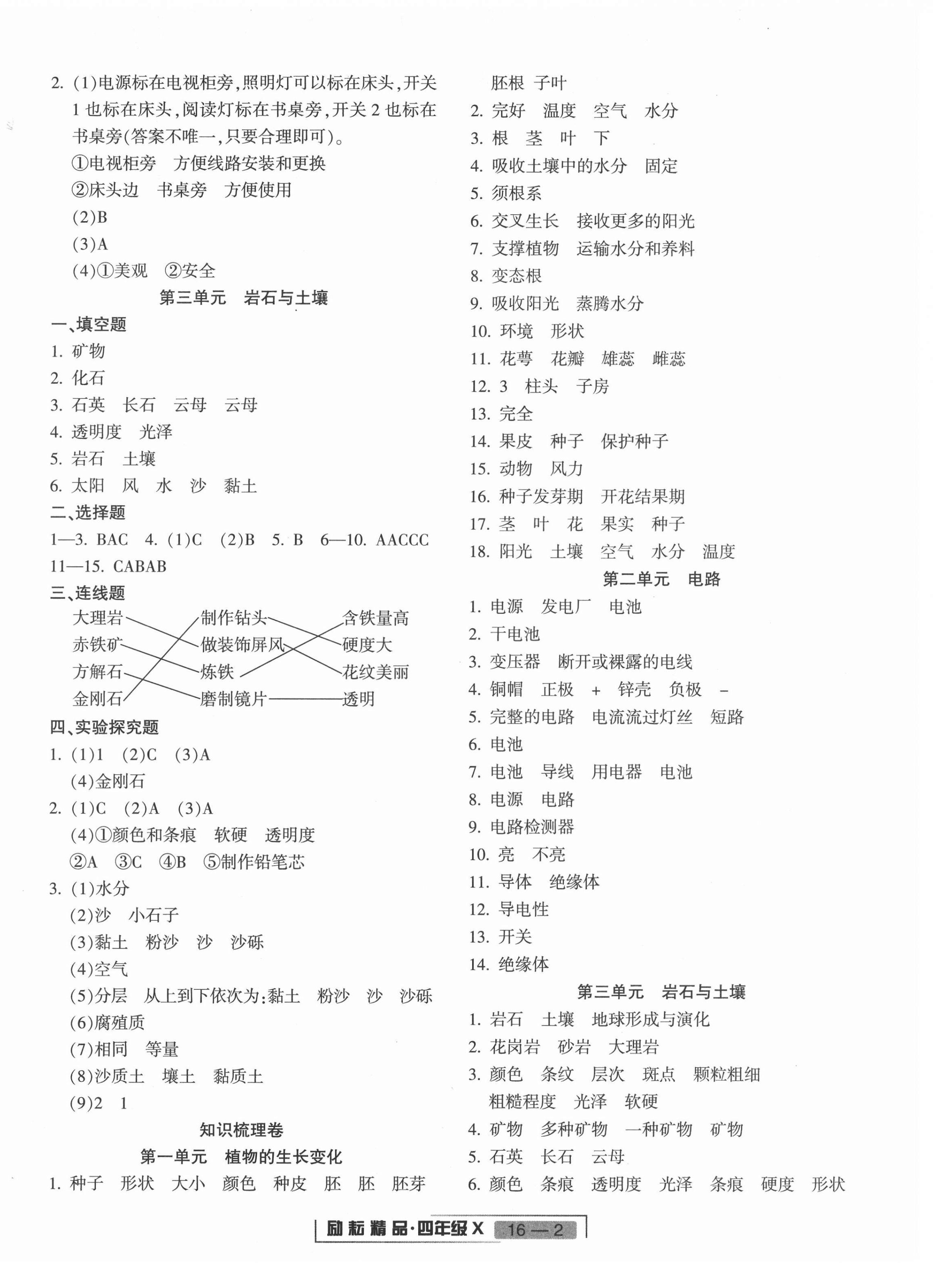 2021年浙江新期末四年級(jí)科學(xué)下冊(cè)教科版 第2頁