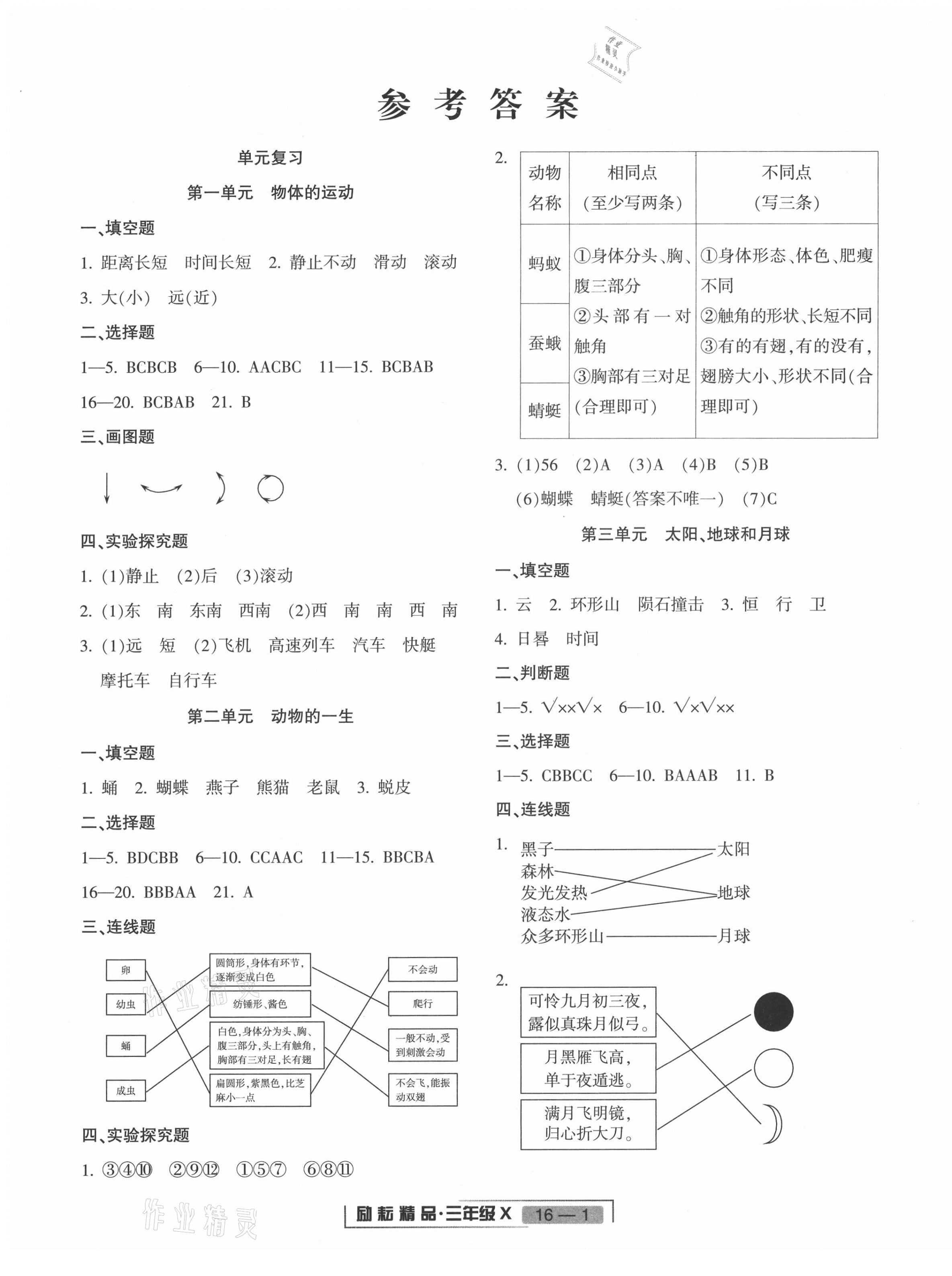 2021年浙江新期末三年级科学下册教科版 第1页