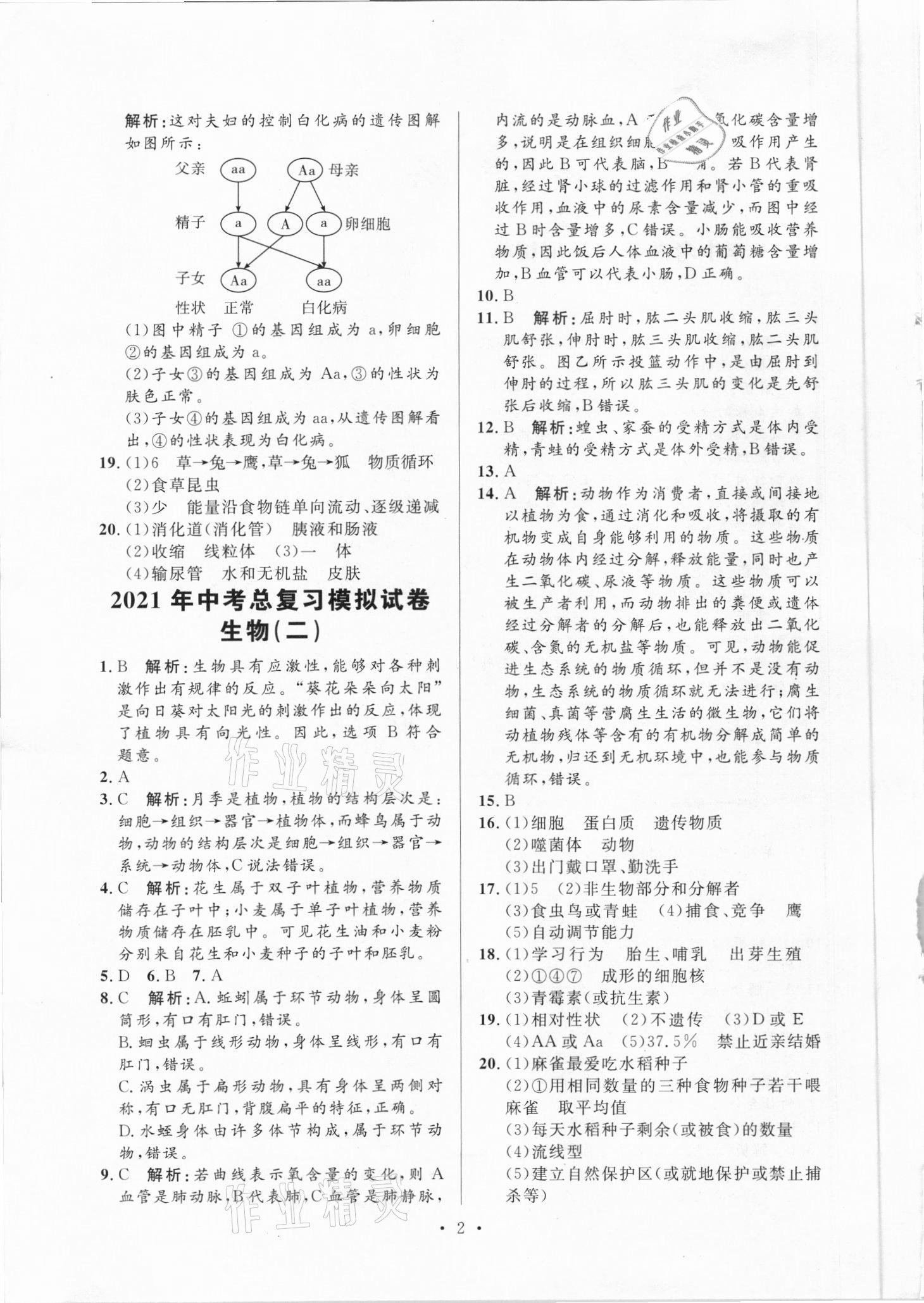 2021年勝券在握中考總復(fù)習(xí)模擬試卷綜合梧州專版 第2頁