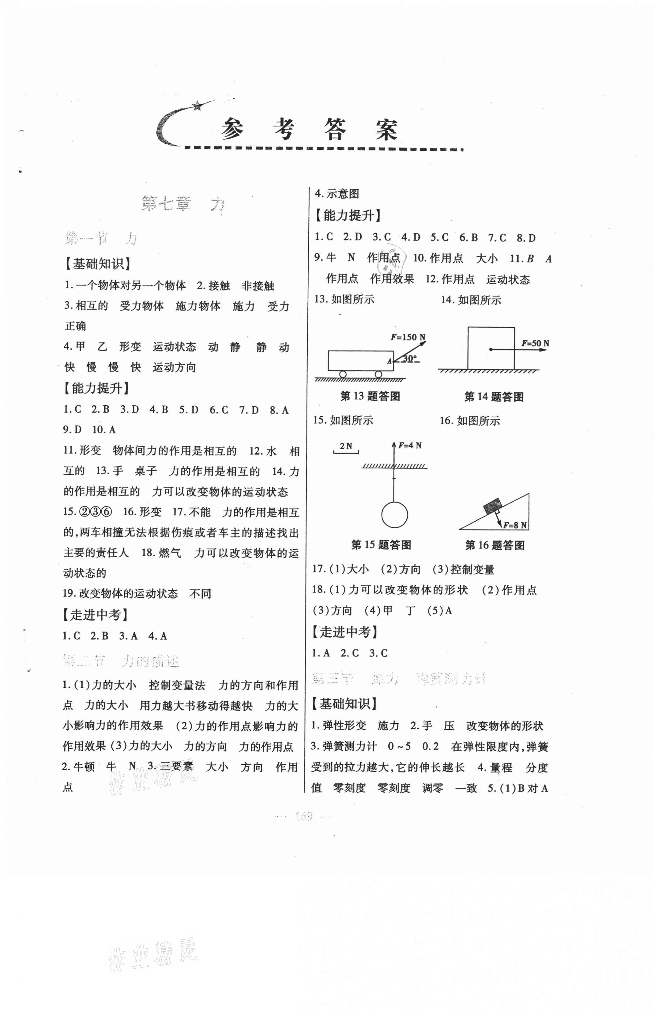 2021年精點精練同步演練與跟蹤測試八年級物理下冊教科版 第1頁