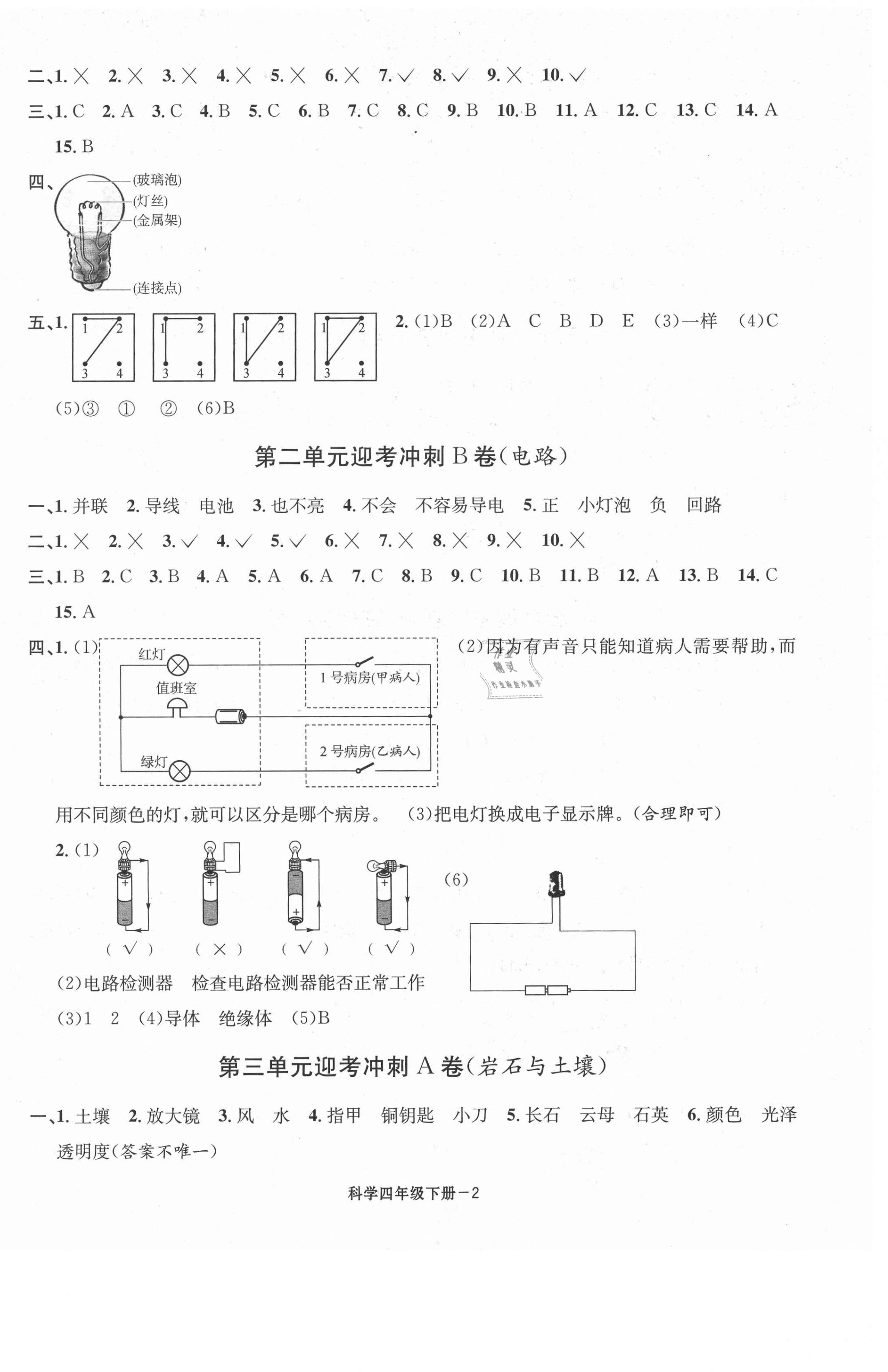 2021年浙江各地期末迎考卷四年級(jí)科學(xué)下冊(cè)教科版 第2頁(yè)