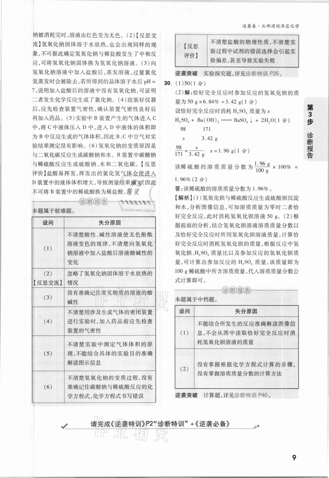 2021年萬唯中考逆襲卷化學(xué)北部灣經(jīng)濟(jì)區(qū)專版 參考答案第9頁