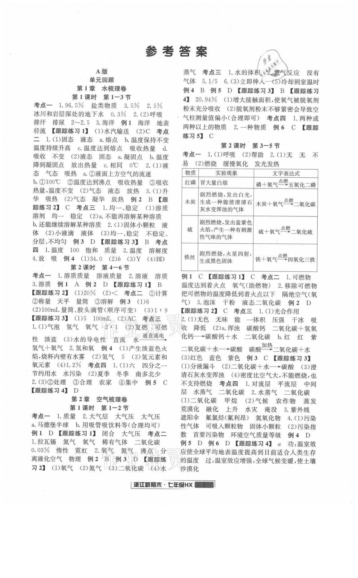 2021年勵(lì)耘書業(yè)浙江新期末七年級科學(xué)下冊華師大版 第1頁