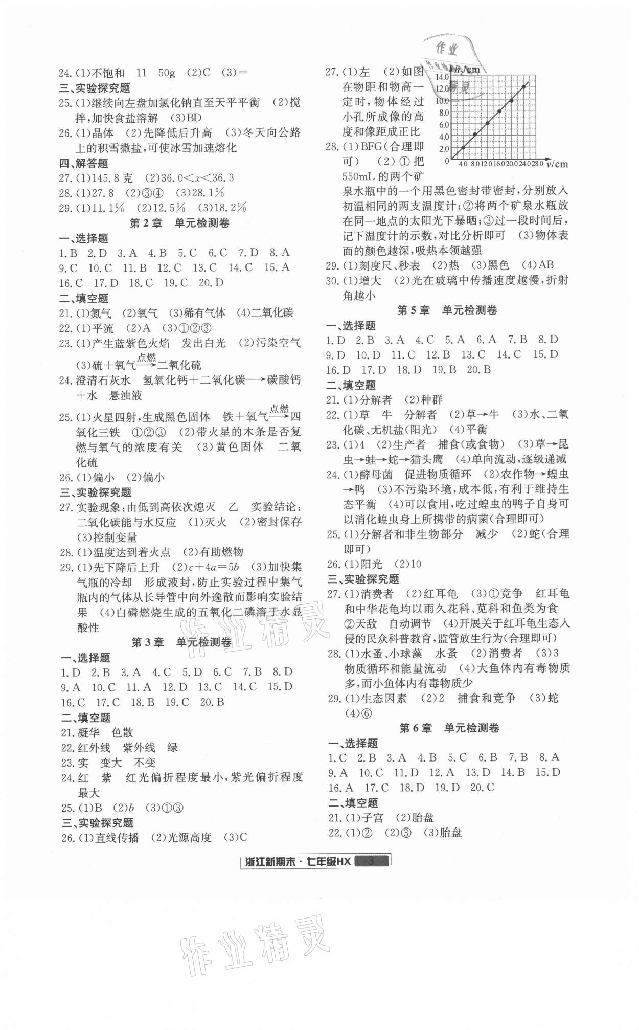 2021年勵(lì)耘書業(yè)浙江新期末七年級科學(xué)下冊華師大版 第3頁