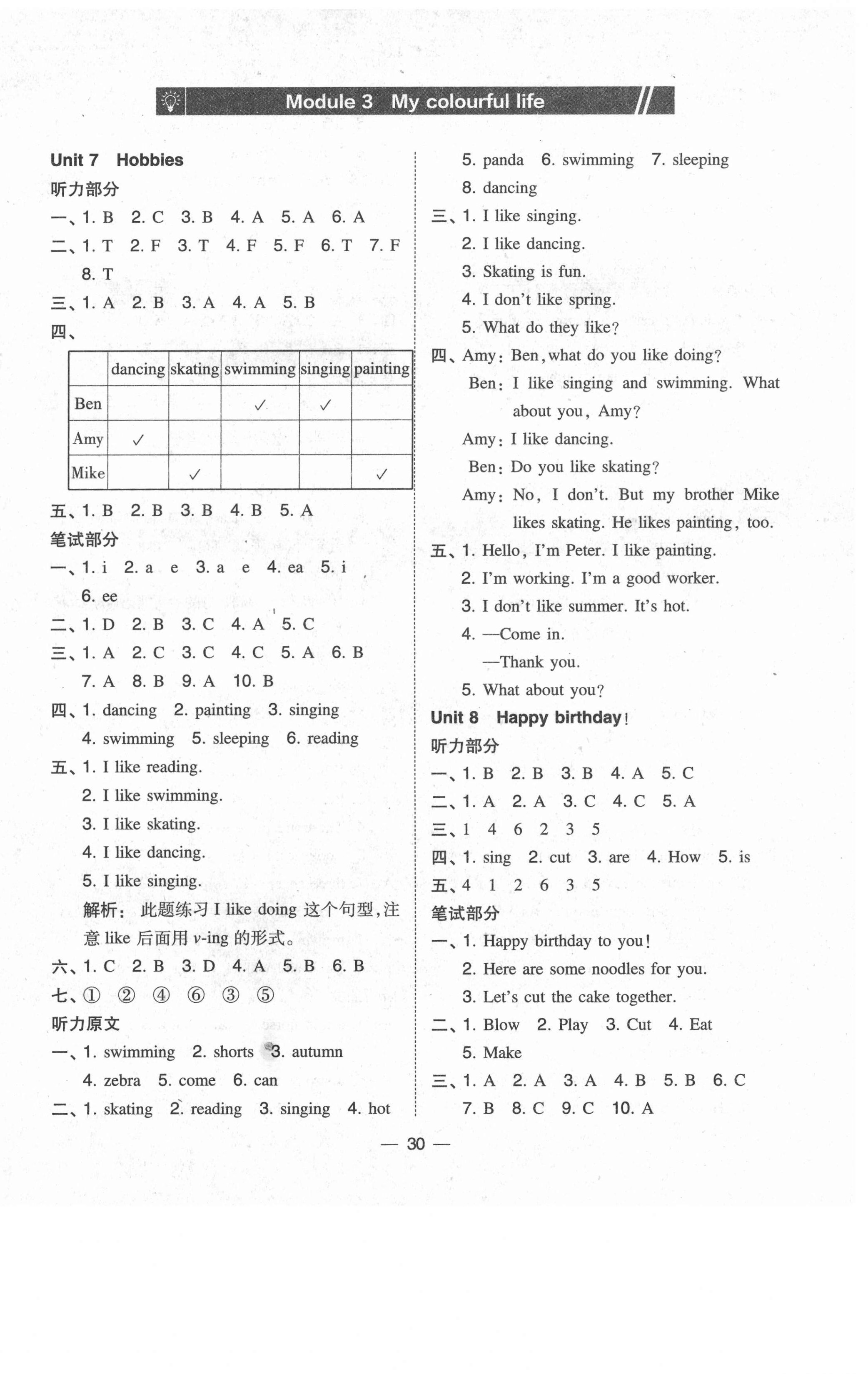 2021年北大綠卡三年級英語下冊滬教版深圳專版 第6頁