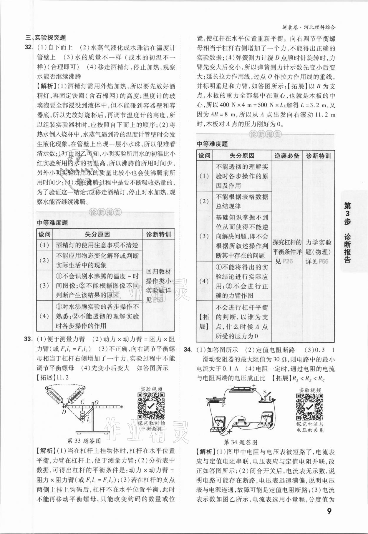 2021年萬(wàn)唯中考逆襲卷理綜河北專版 參考答案第9頁(yè)