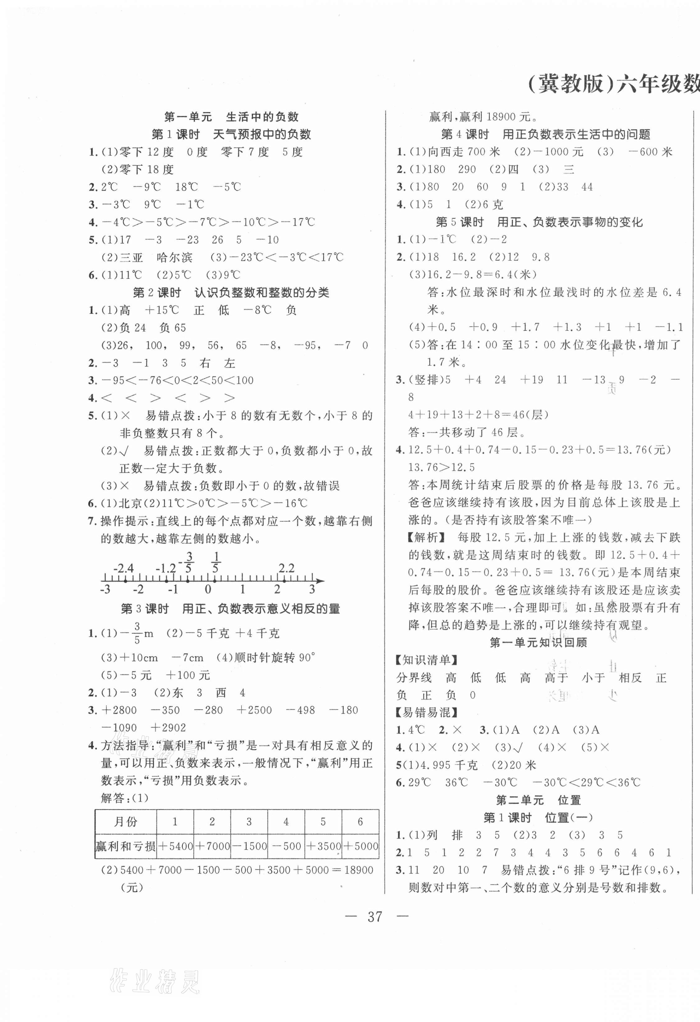 2021年雙優(yōu)課堂六年級數(shù)學下冊冀教版 第1頁