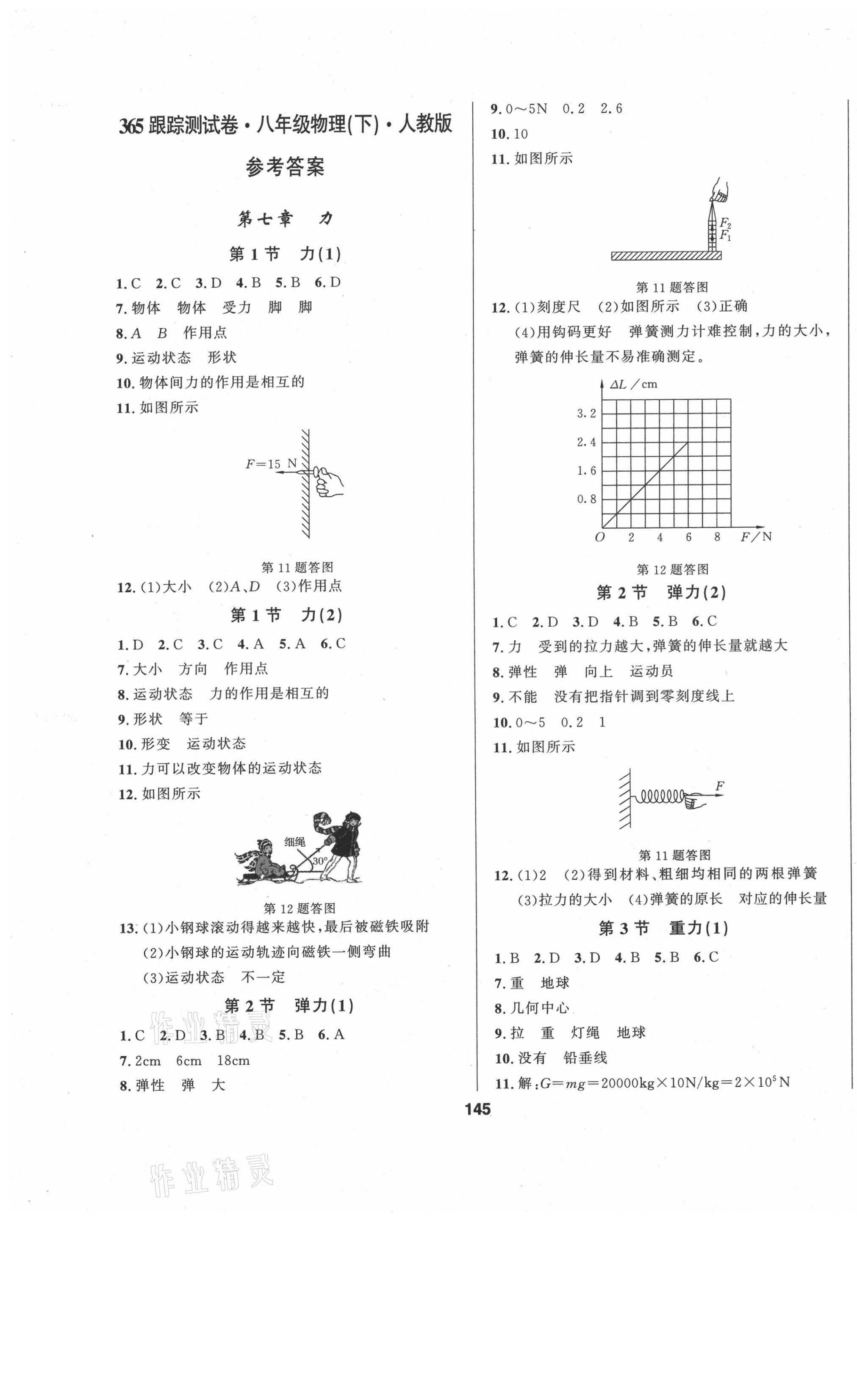 2021年365天天學(xué)跟蹤測試卷八年級物理下冊人教版吉林專版 第1頁