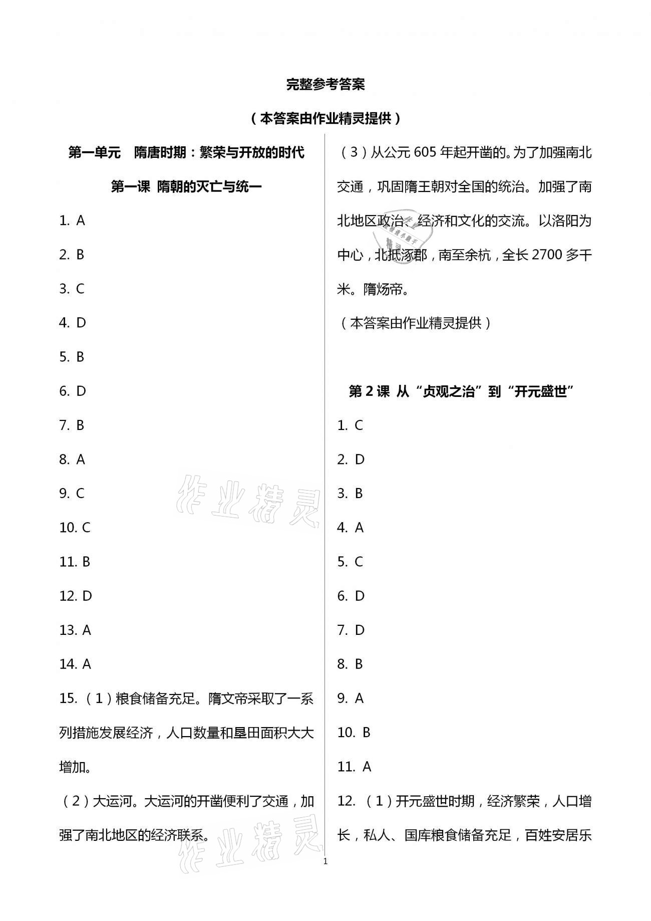 2021年全程助學(xué)與學(xué)習(xí)評(píng)估七年級(jí)中國(guó)歷史下冊(cè)人教版 第1頁(yè)