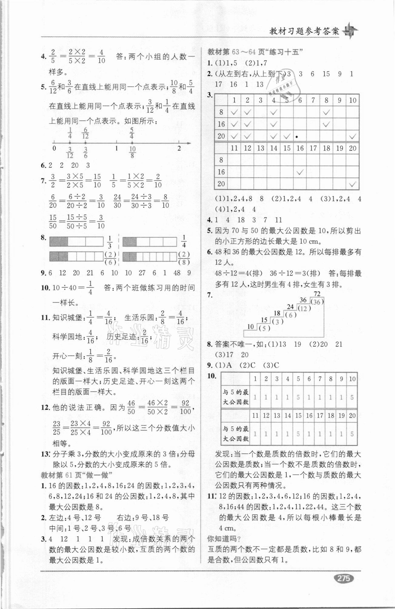 2021年教材1加1五年級(jí)數(shù)學(xué)下冊(cè)人教版 參考答案第7頁(yè)