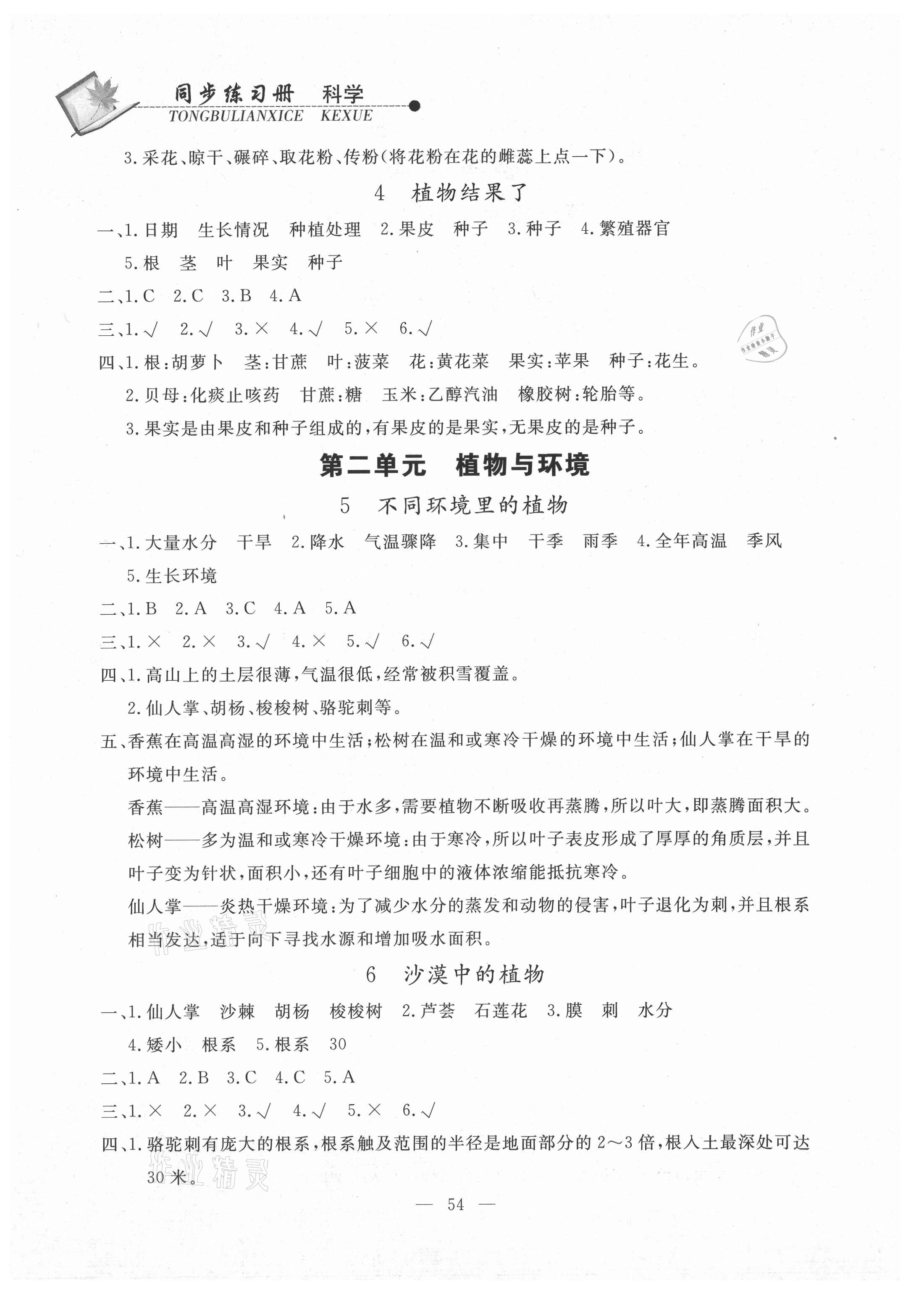 2021年同步練習冊三年級科學下冊蘇教版山東科學技術出版社 第2頁