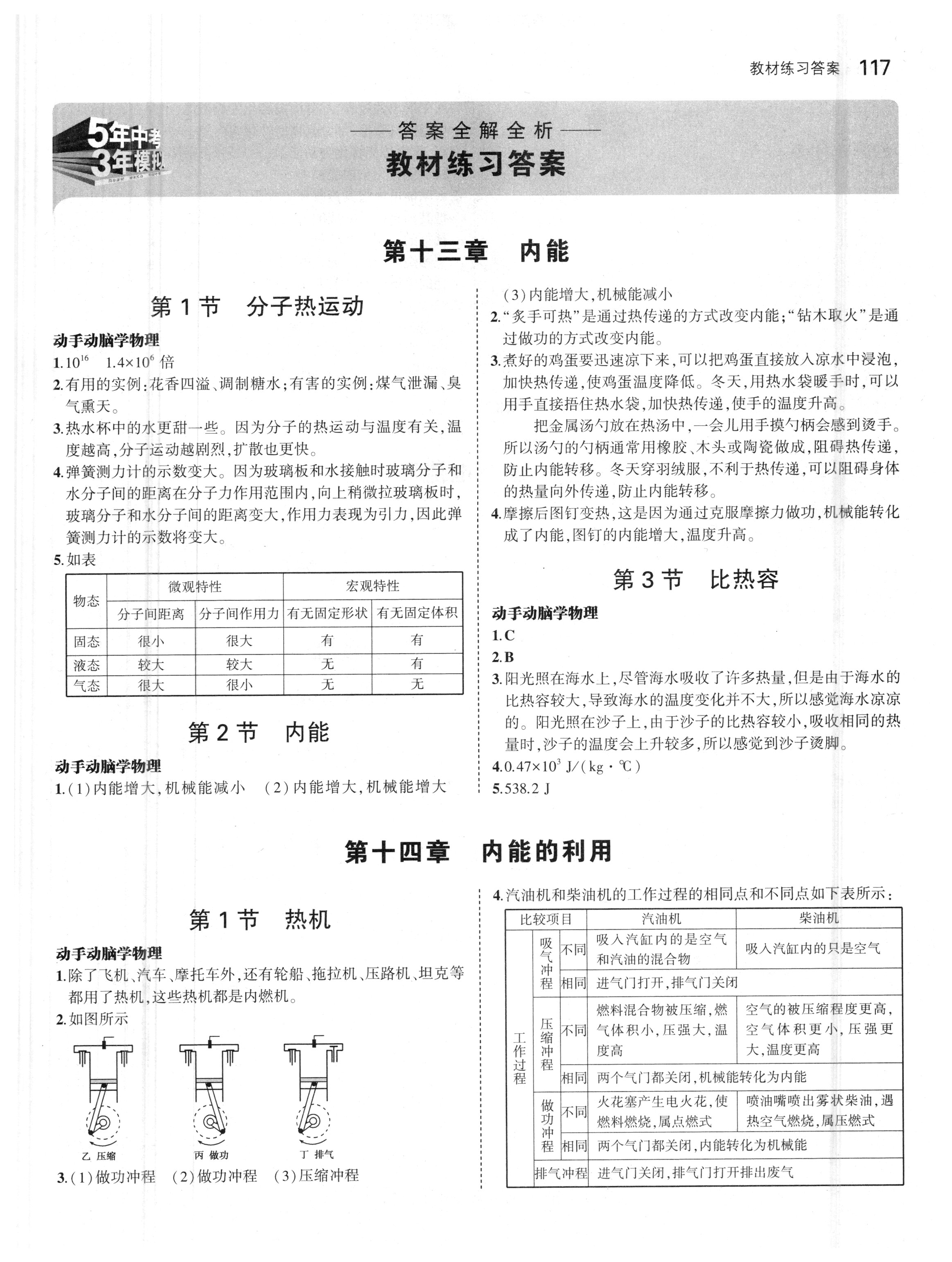 2018年課本人教版九年級物理全一冊答案 參考答案第1頁