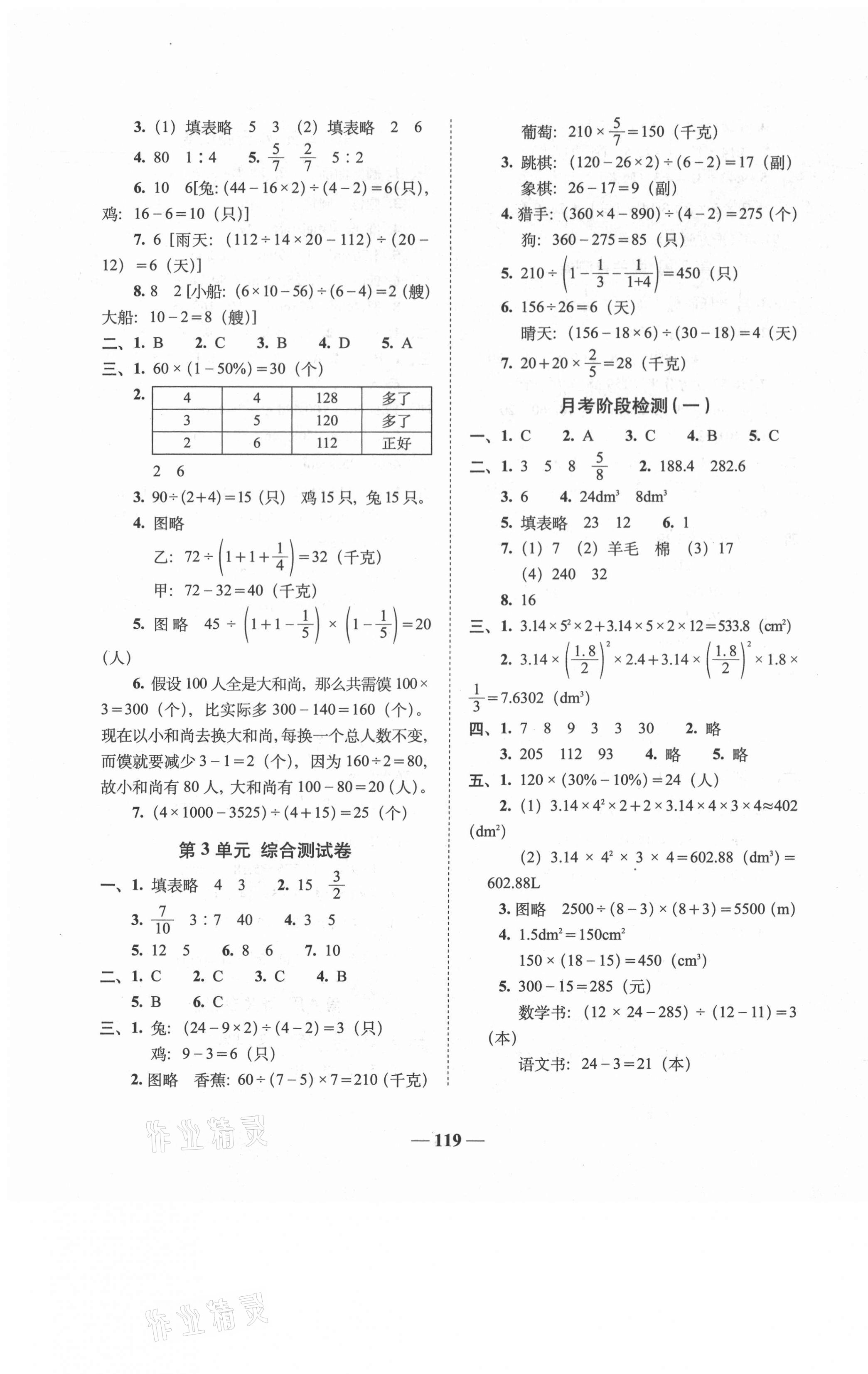 2021年A加全程練考卷六年級數(shù)學下冊蘇教版 第3頁