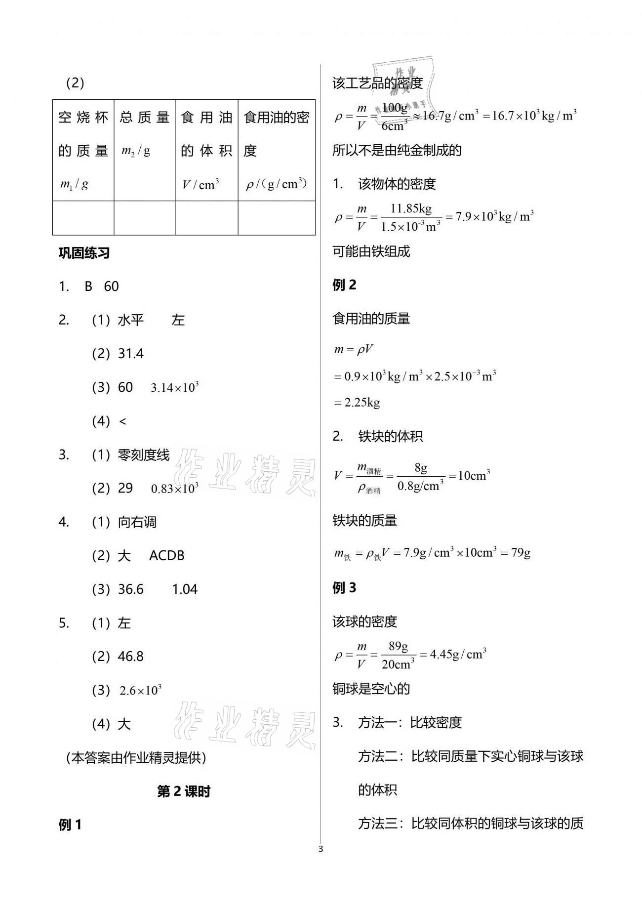 2021年物理之友八年级下册苏科版 参考答案第3页