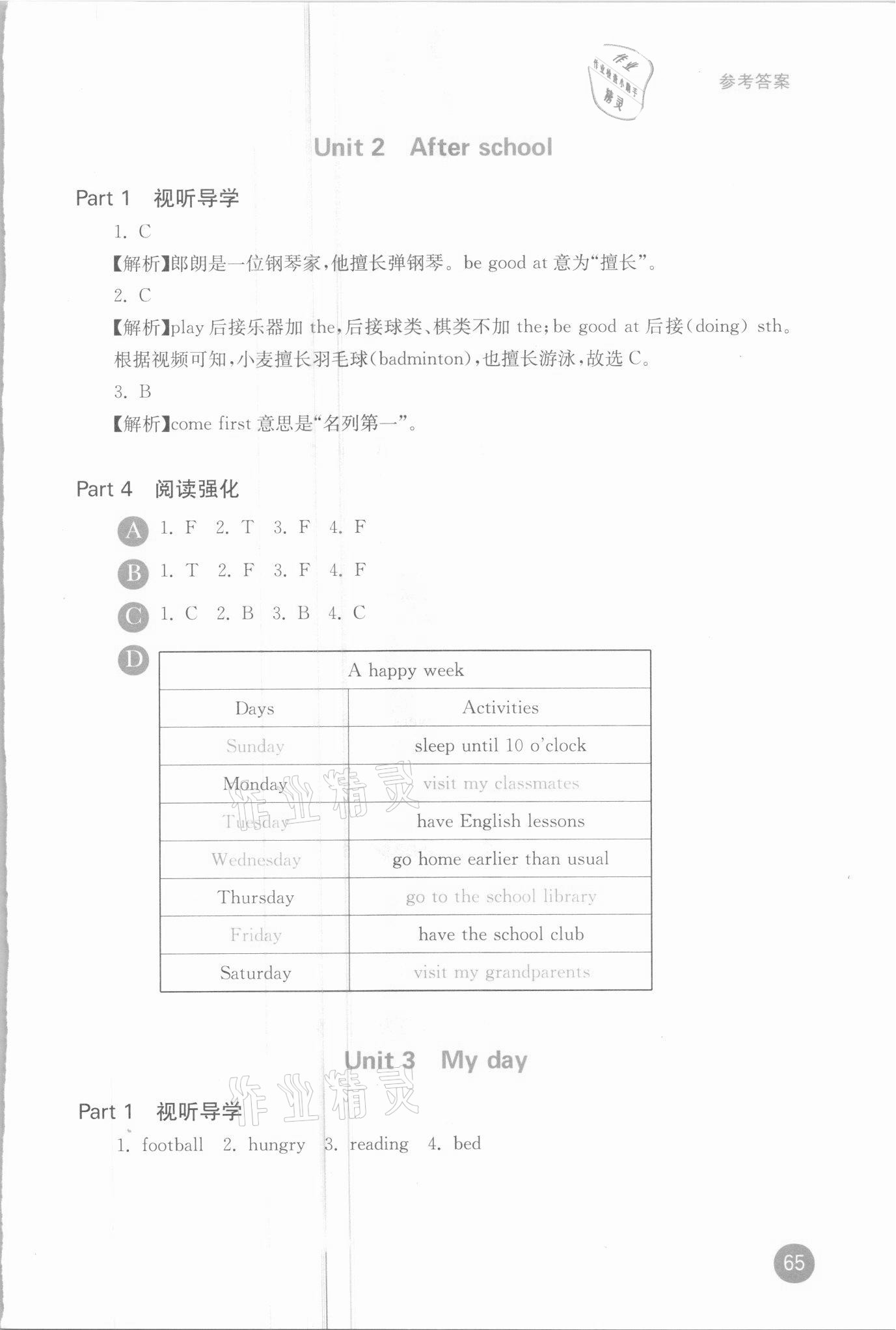 2021年小学英语阅读听说与测评四年级下册译林版 参考答案第2页