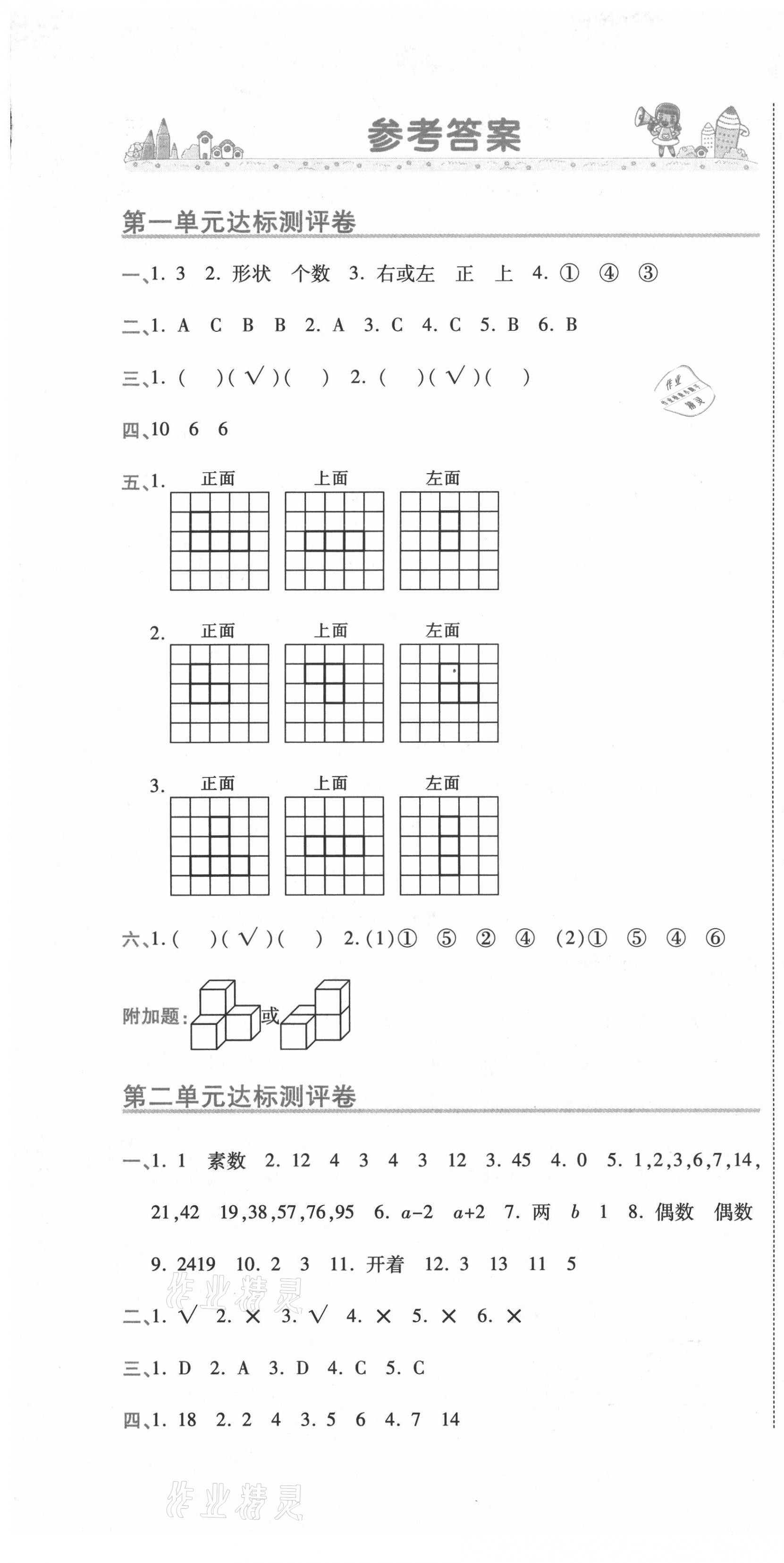 2021年期末100分冲刺卷五年级数学下册人教版 第1页