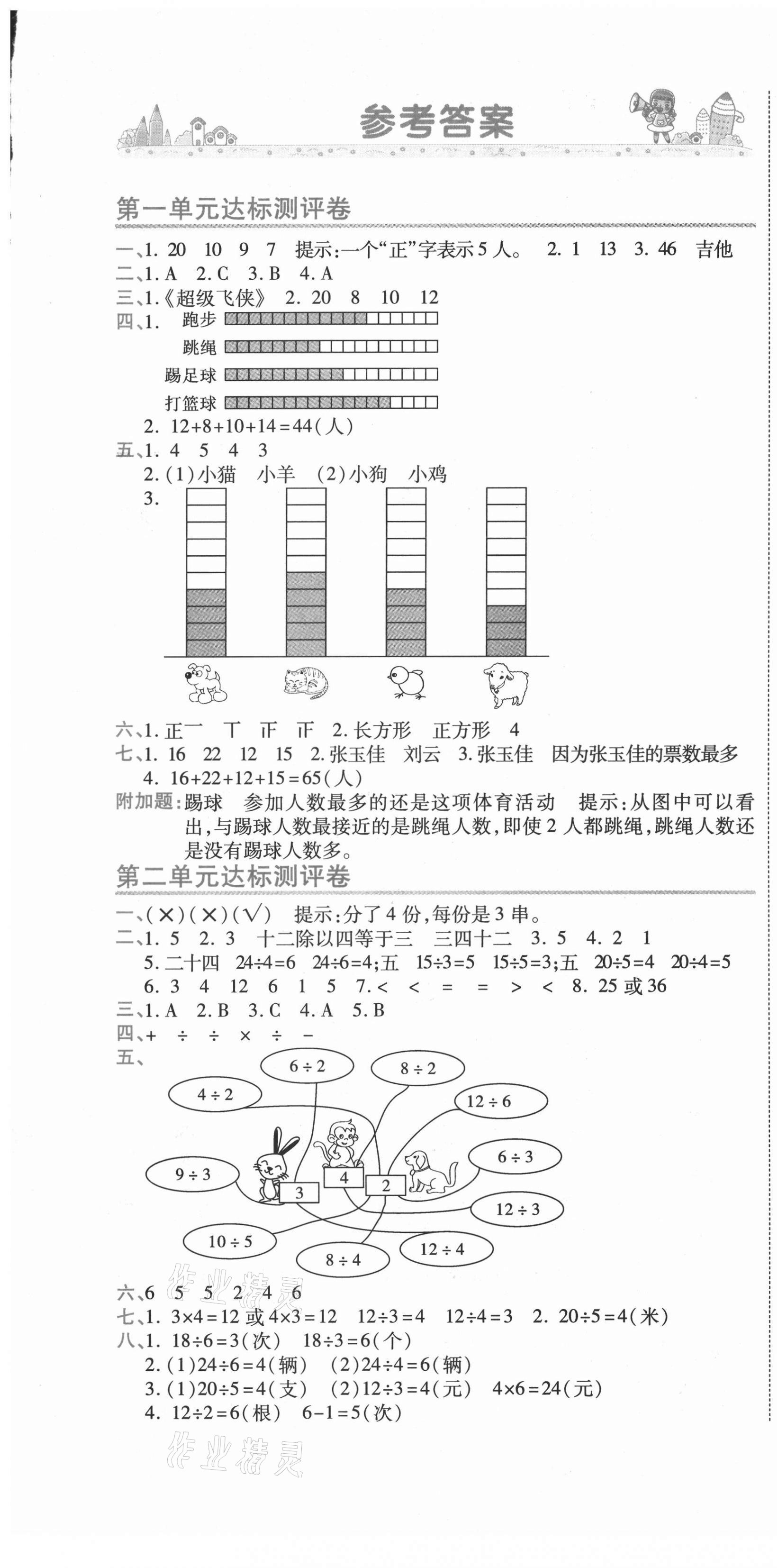 2021年期末100分沖刺卷二年級(jí)數(shù)學(xué)下冊(cè)人教版 第1頁