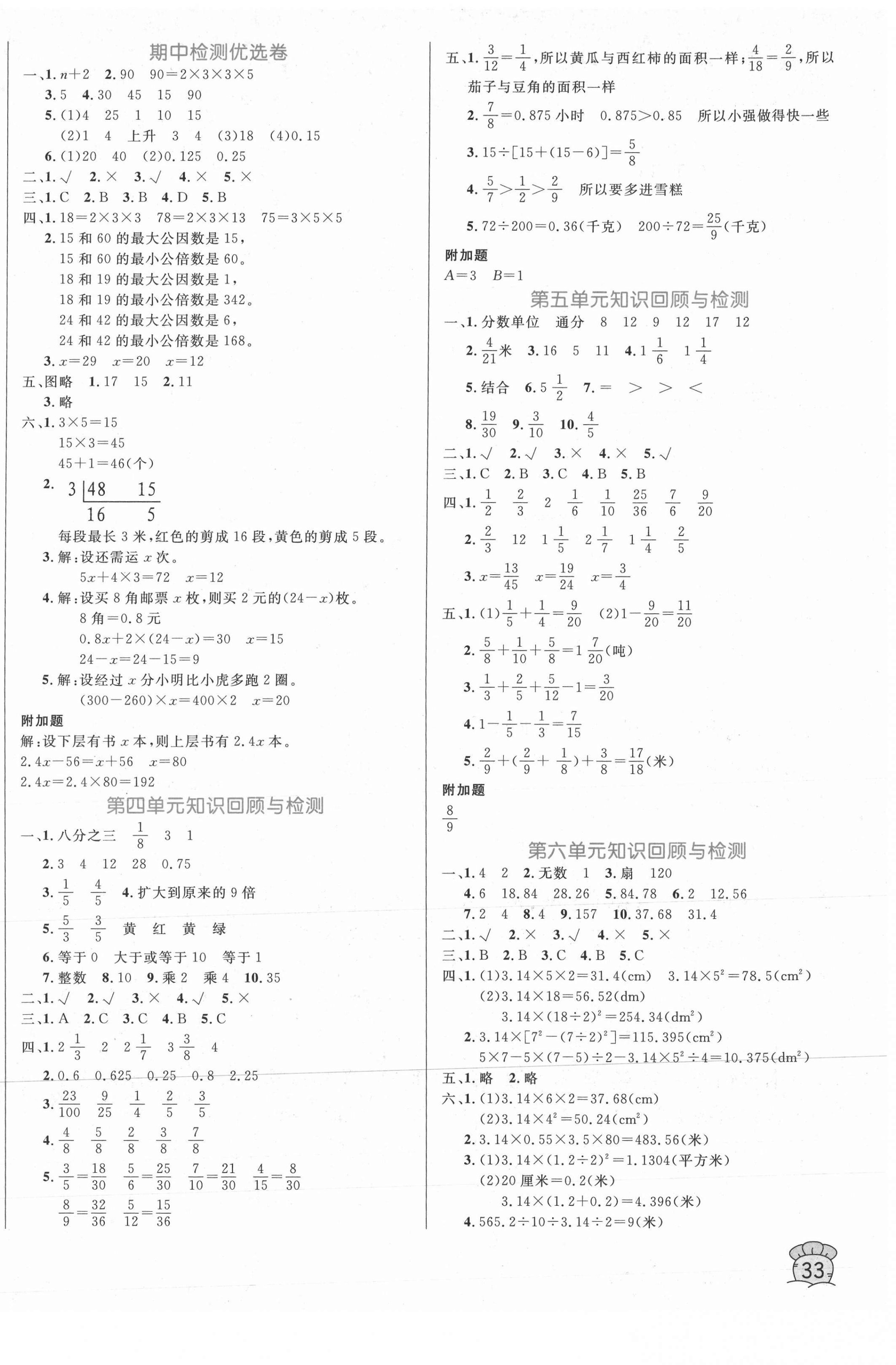 2021年黄冈名卷五年级数学下册苏教版 第2页