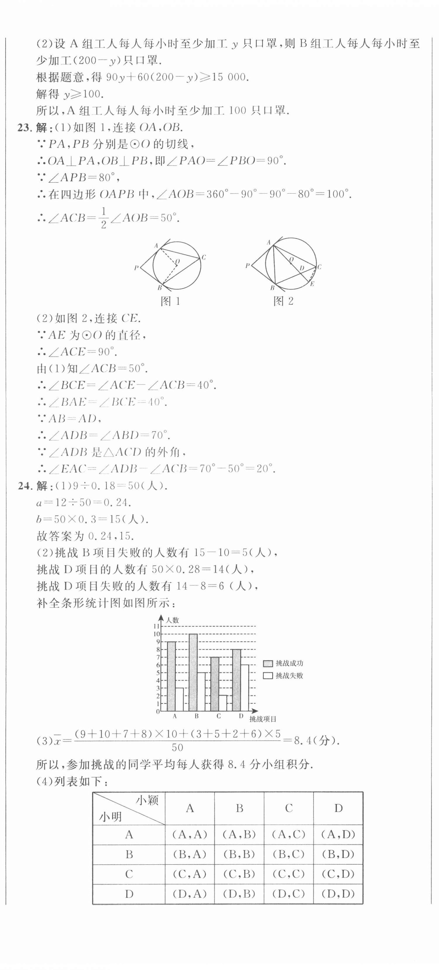 2021年中考321數(shù)學(xué)中考人教版濟南專版 參考答案第23頁