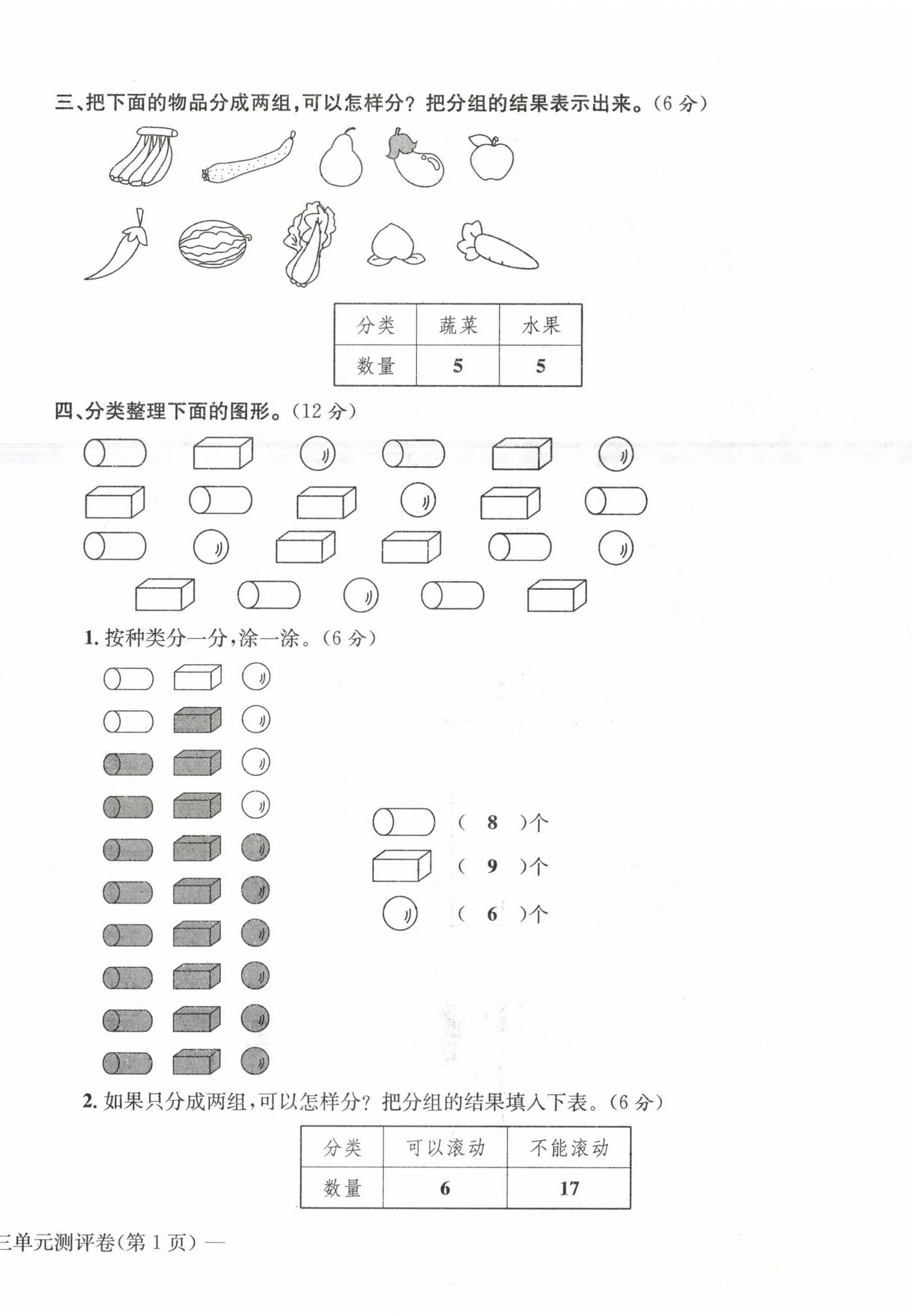 2021年學(xué)業(yè)評(píng)價(jià)測評(píng)卷一年級(jí)數(shù)學(xué)下冊人教版 第10頁