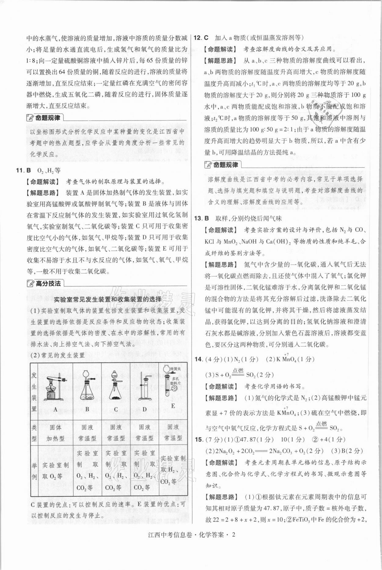 2021年金考卷百校聯(lián)盟系列江西中考信息卷化學(xué) 第2頁(yè)