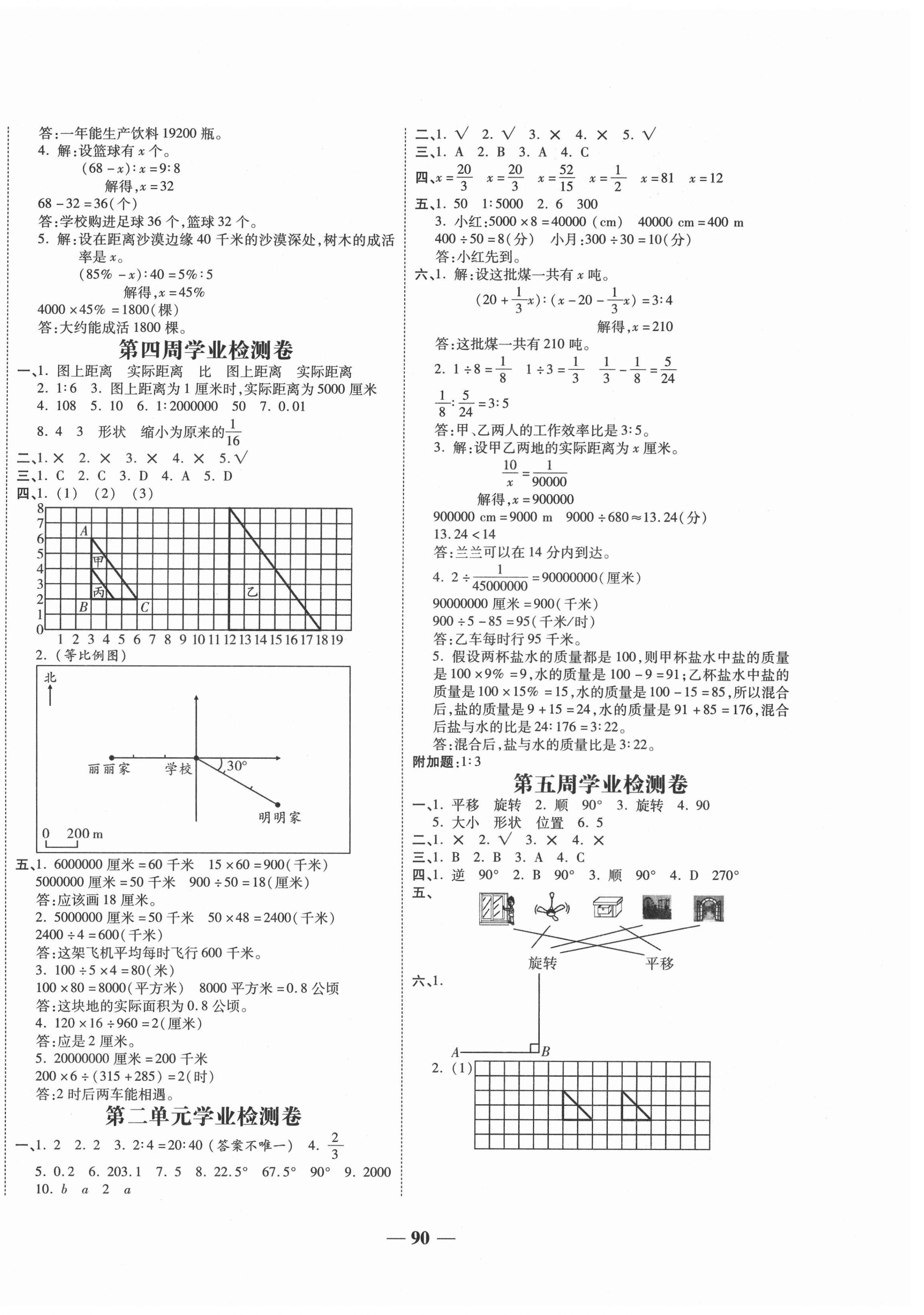 2021年大語(yǔ)考卷小秦卷六年級(jí)數(shù)學(xué)下冊(cè)北師大版陜西專版 第2頁(yè)