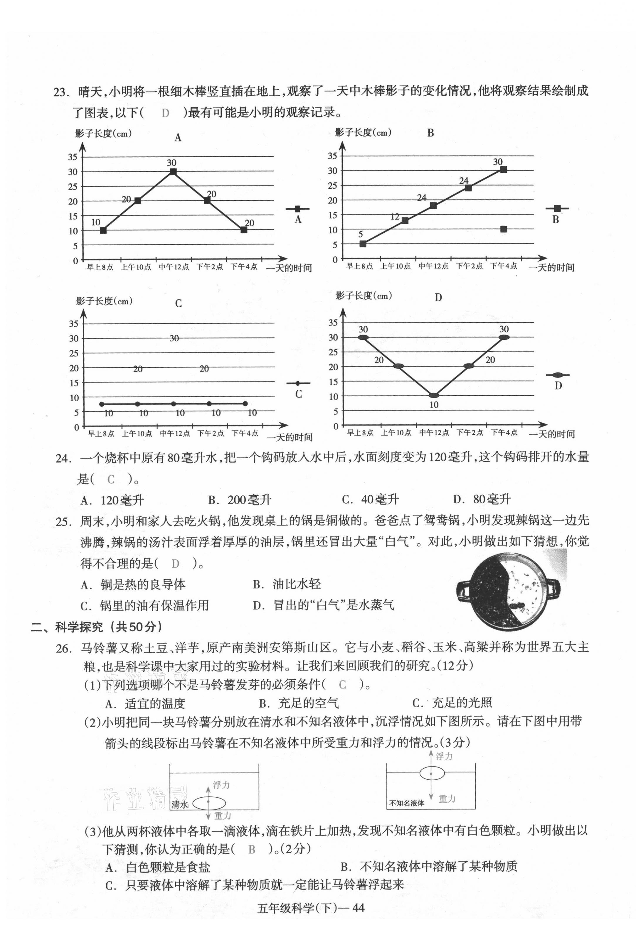 2021年小學(xué)期末加油站五年級(jí)科學(xué)下冊(cè)教科版 第5頁