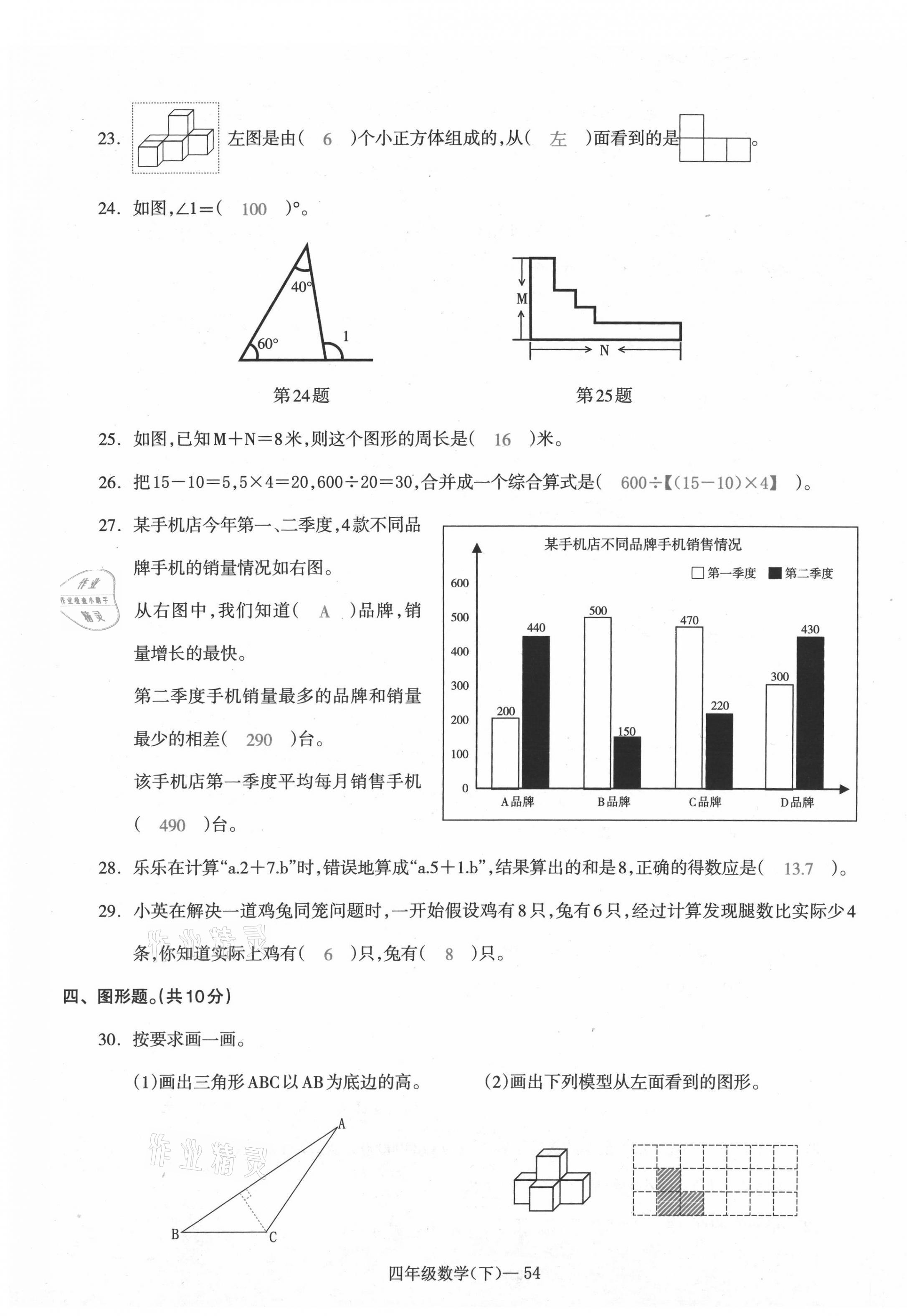 2021年小學(xué)期末加油站四年級數(shù)學(xué)下冊人教版 第11頁