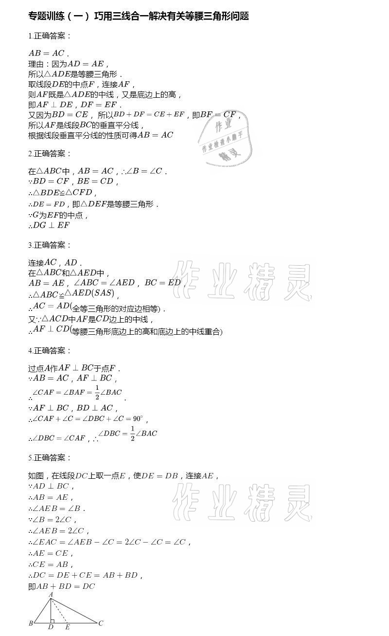 2021年智能診斷練測考八年級數學下冊北師大版 參考答案第5頁