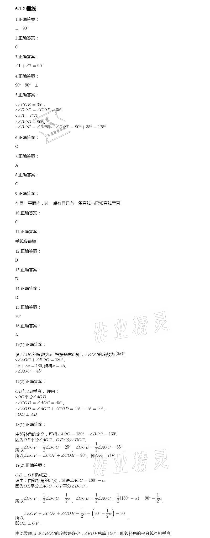 2021年智能診斷練測考七年級數(shù)學下冊人教版 參考答案第2頁