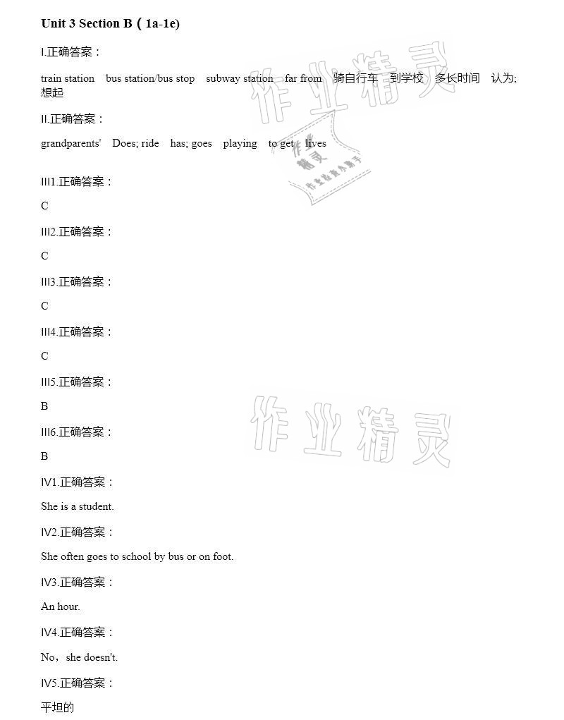 2021年智能診斷練測(cè)考七年級(jí)英語(yǔ)下冊(cè)人教版 參考答案第15頁(yè)