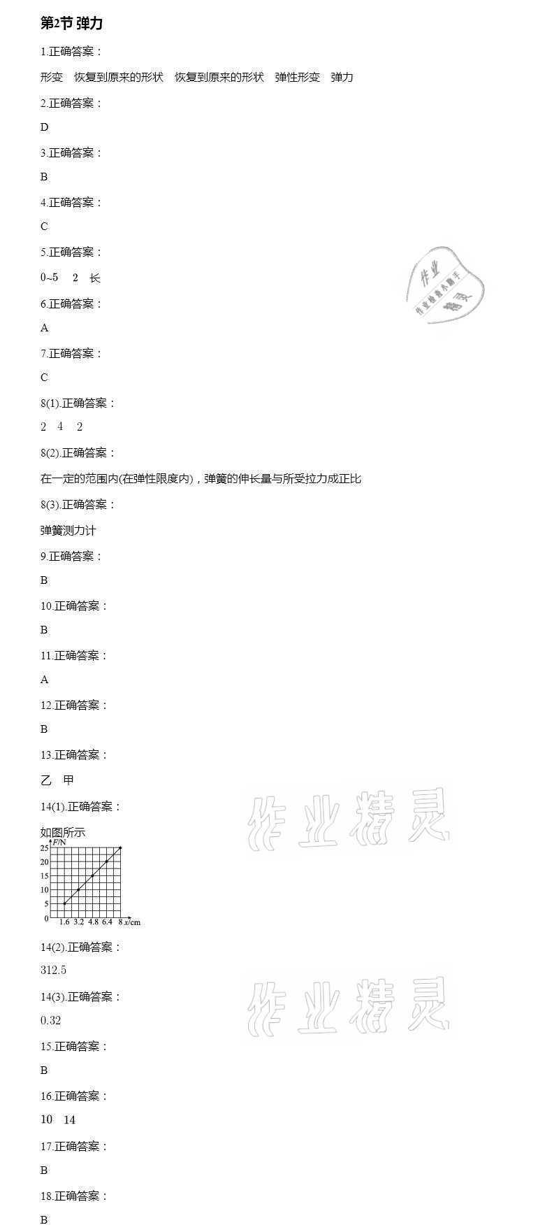 2021年智能診斷練測考八年級物理下冊人教版 參考答案第3頁